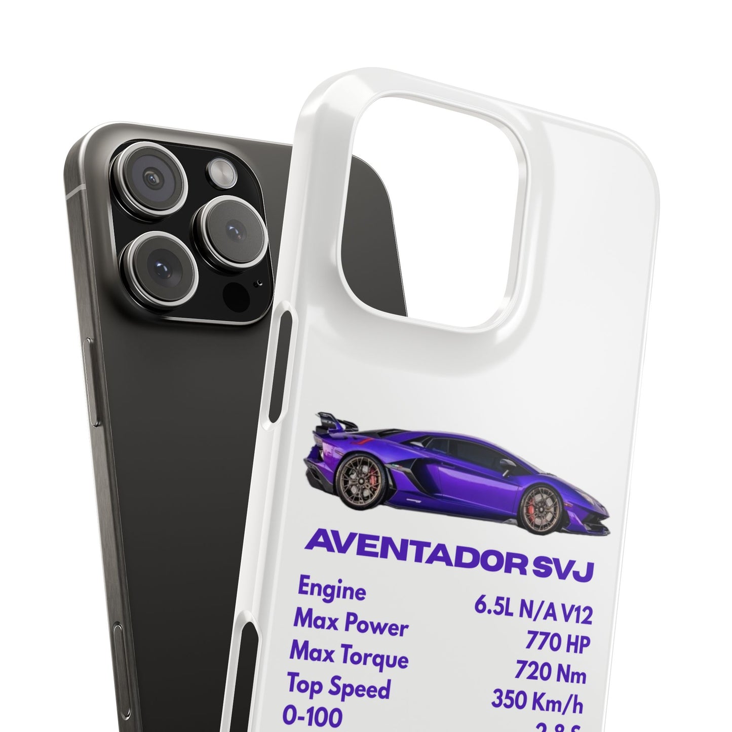 Purple Lamborghini Aventador SVJ Phone Case