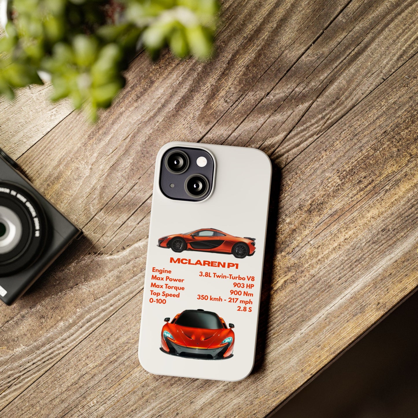 Orange McLaren P1 Phone Case