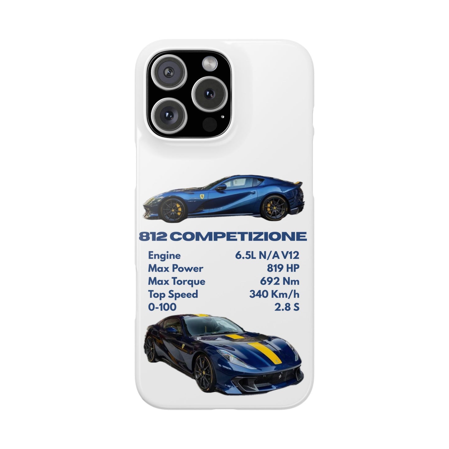 Blue Ferrari 812 Competizione Phone Case