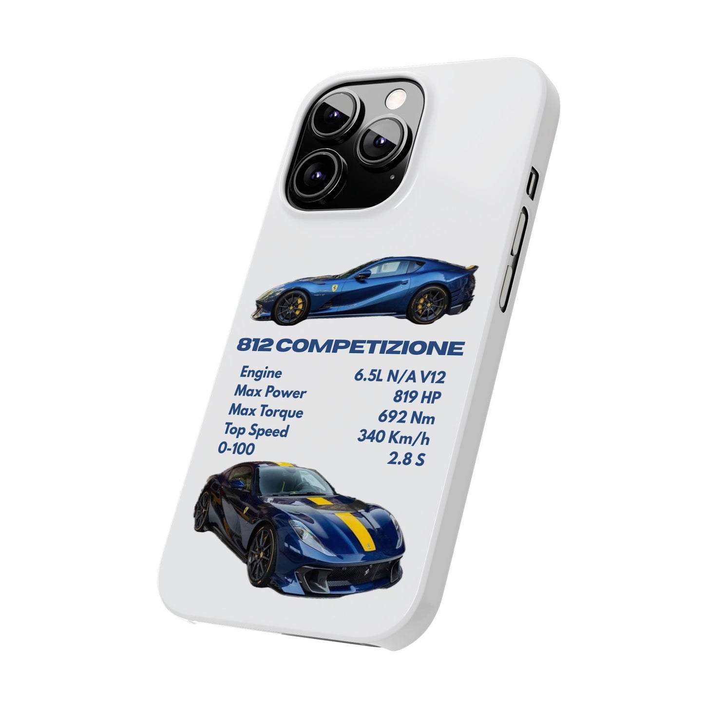 Blue Ferrari 812 Competizione Phone Case