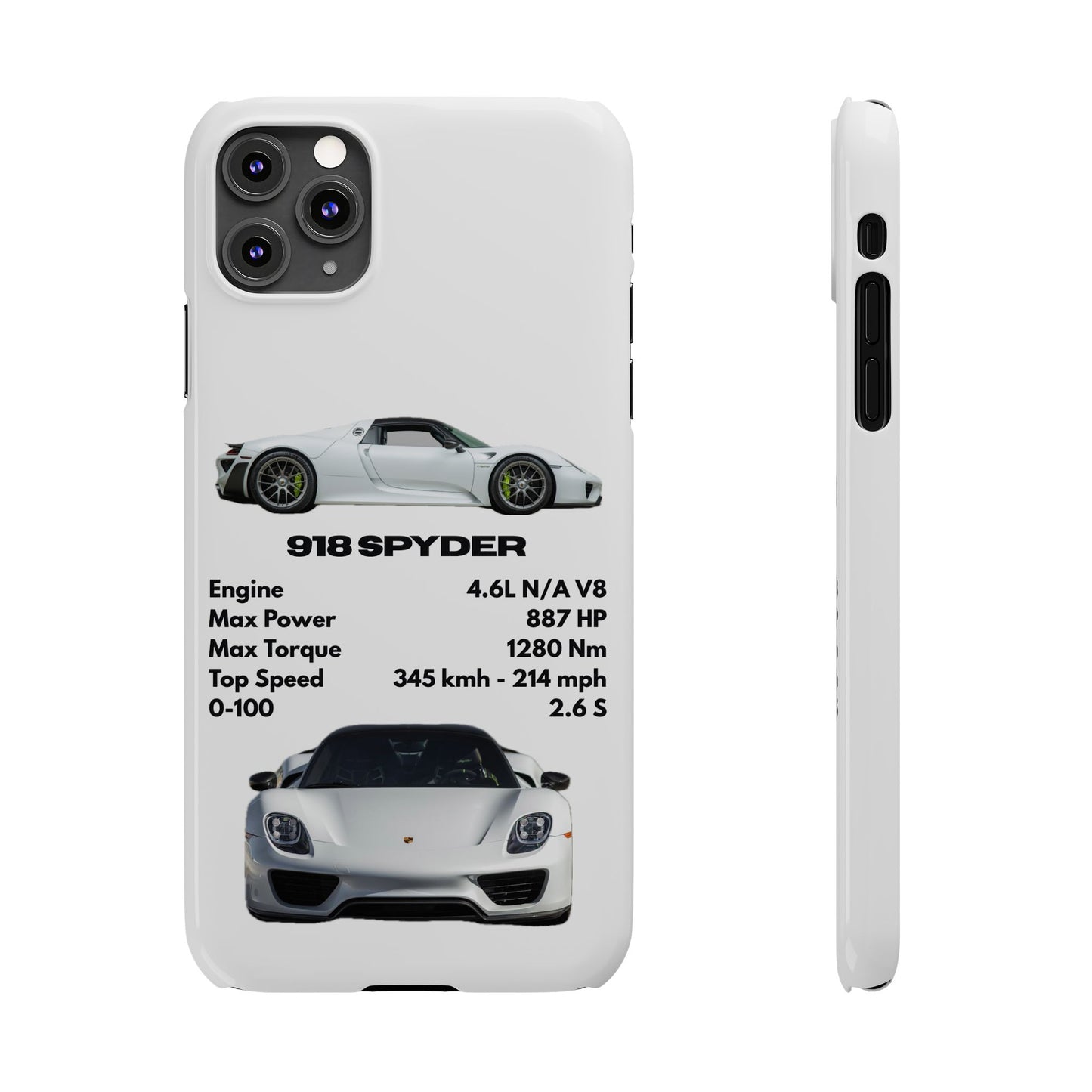 White Porsche 918 Spyder Phone Case