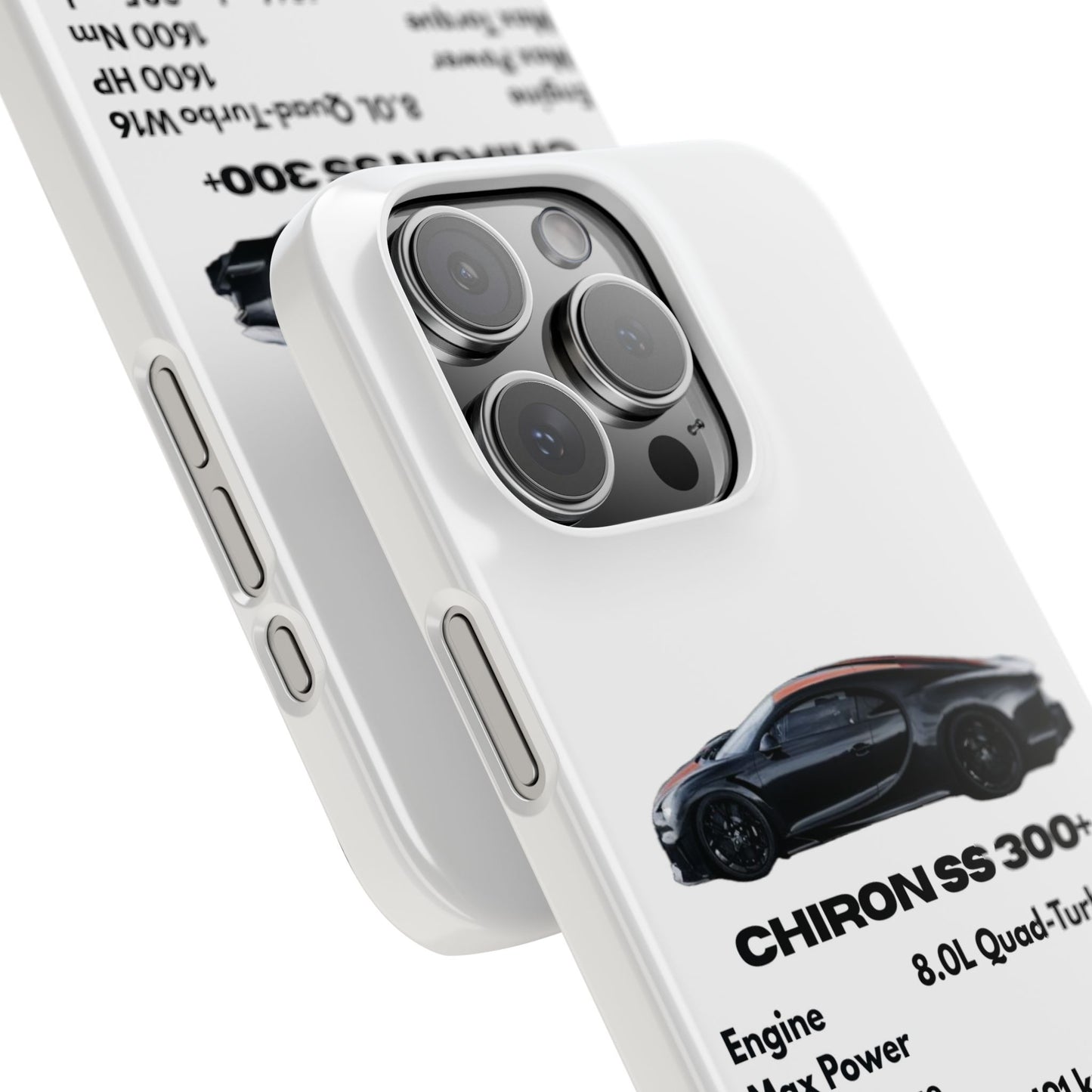 Black Bugatti Chiron Super Sport 300+ Phone Case