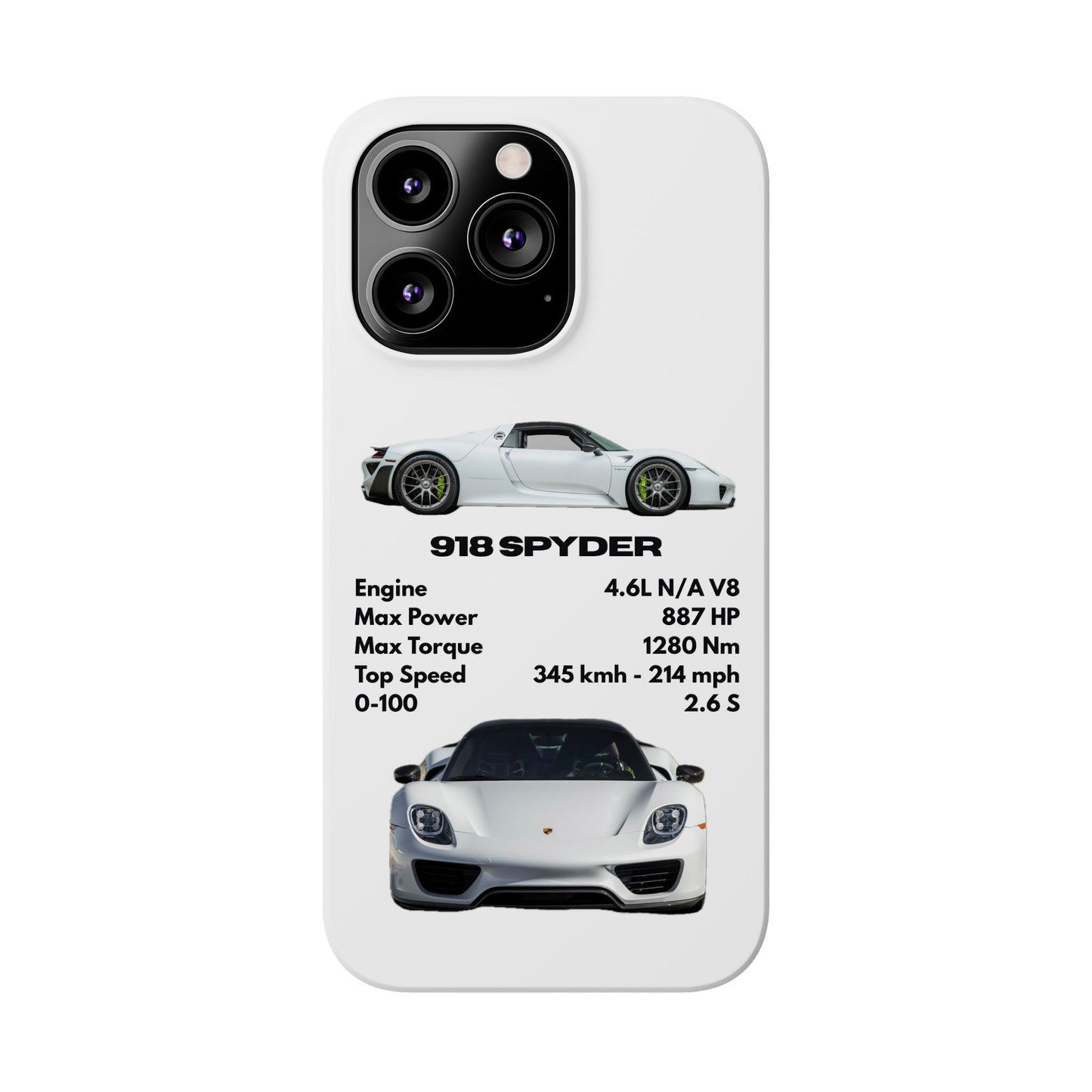 White Porsche 918 Spyder Phone Case