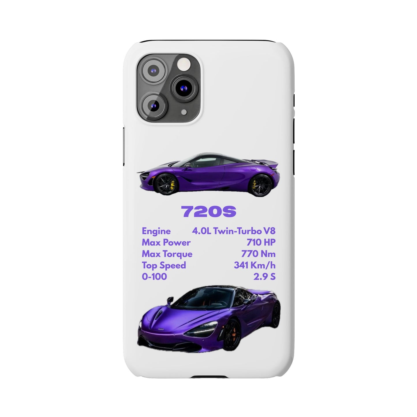 Purple McLaren 720S Phone Case
