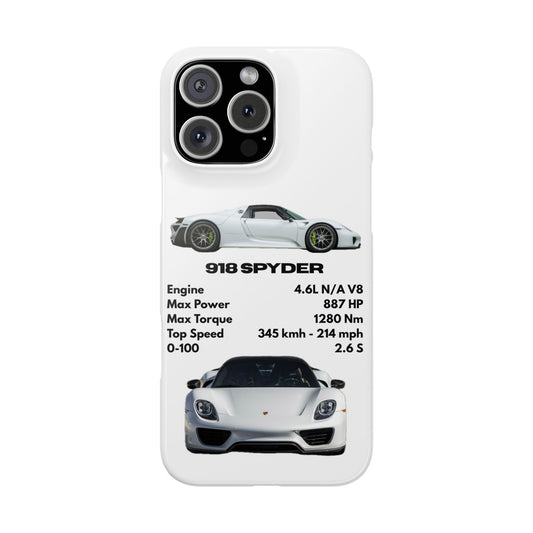 White Porsche 918 Spyder Phone Case