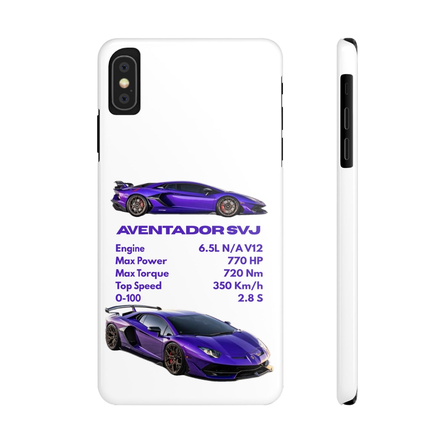 Purple Lamborghini Aventador SVJ Phone Case