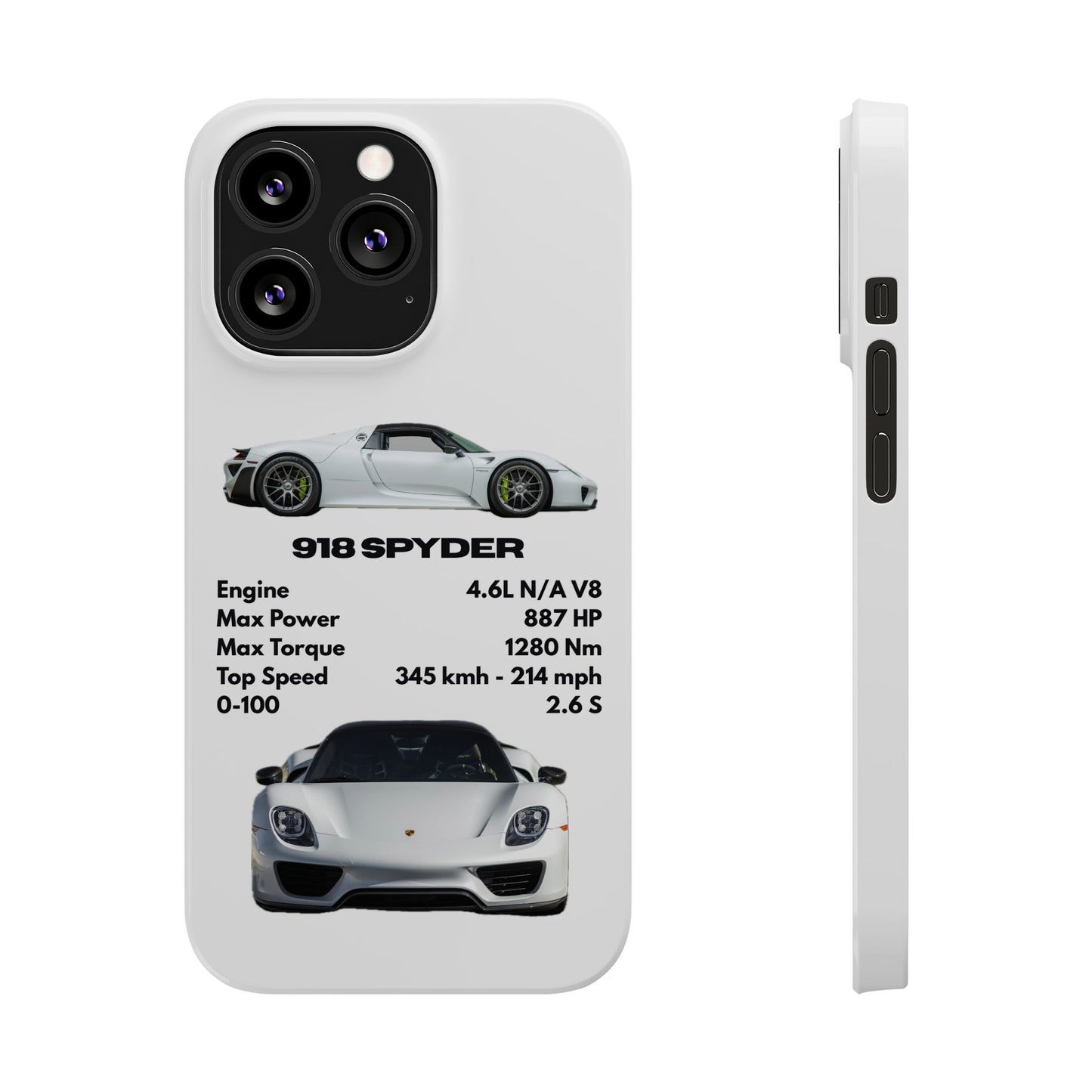 White Porsche 918 Spyder Phone Case