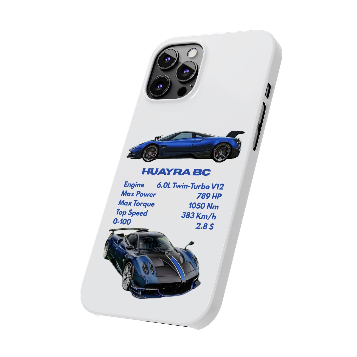 Blue Pagani Huayra BC Phone Case