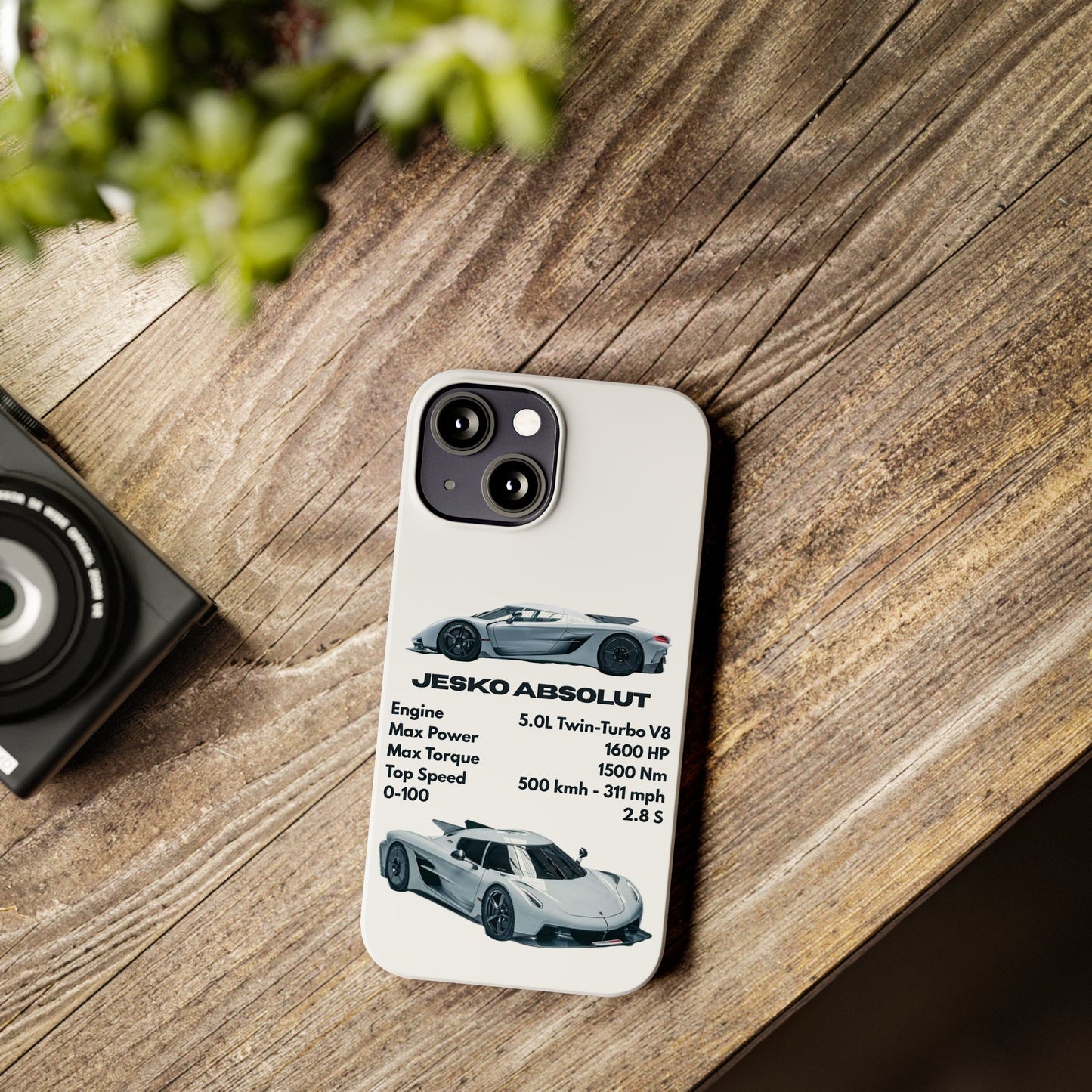 White Koenigsegg Jesko Absolut Phone Case