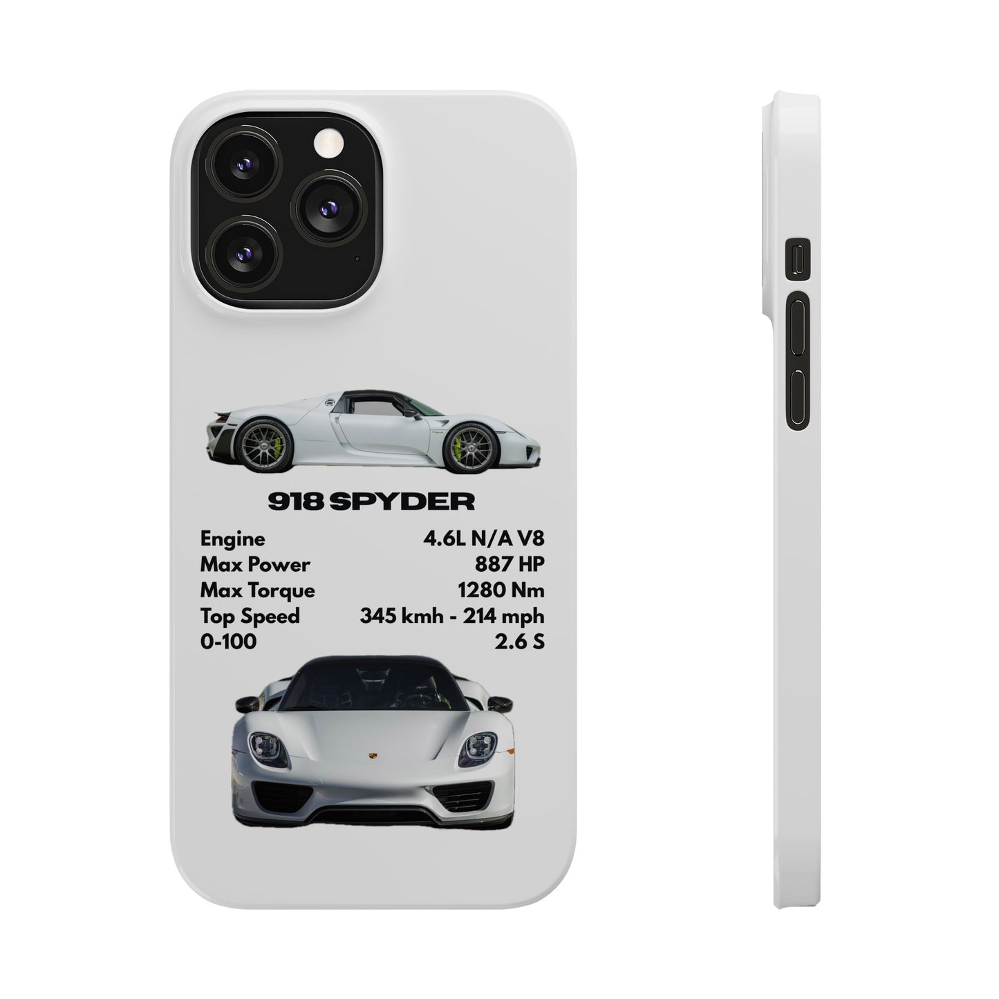 White Porsche 918 Spyder Phone Case