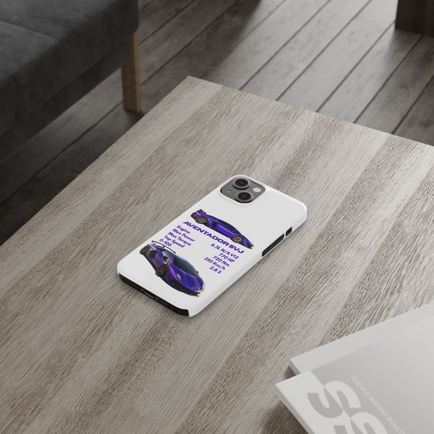 Purple Lamborghini Aventador SVJ Phone Case
