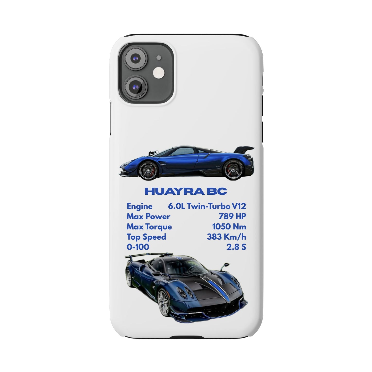 Blue Pagani Huayra BC Phone Case