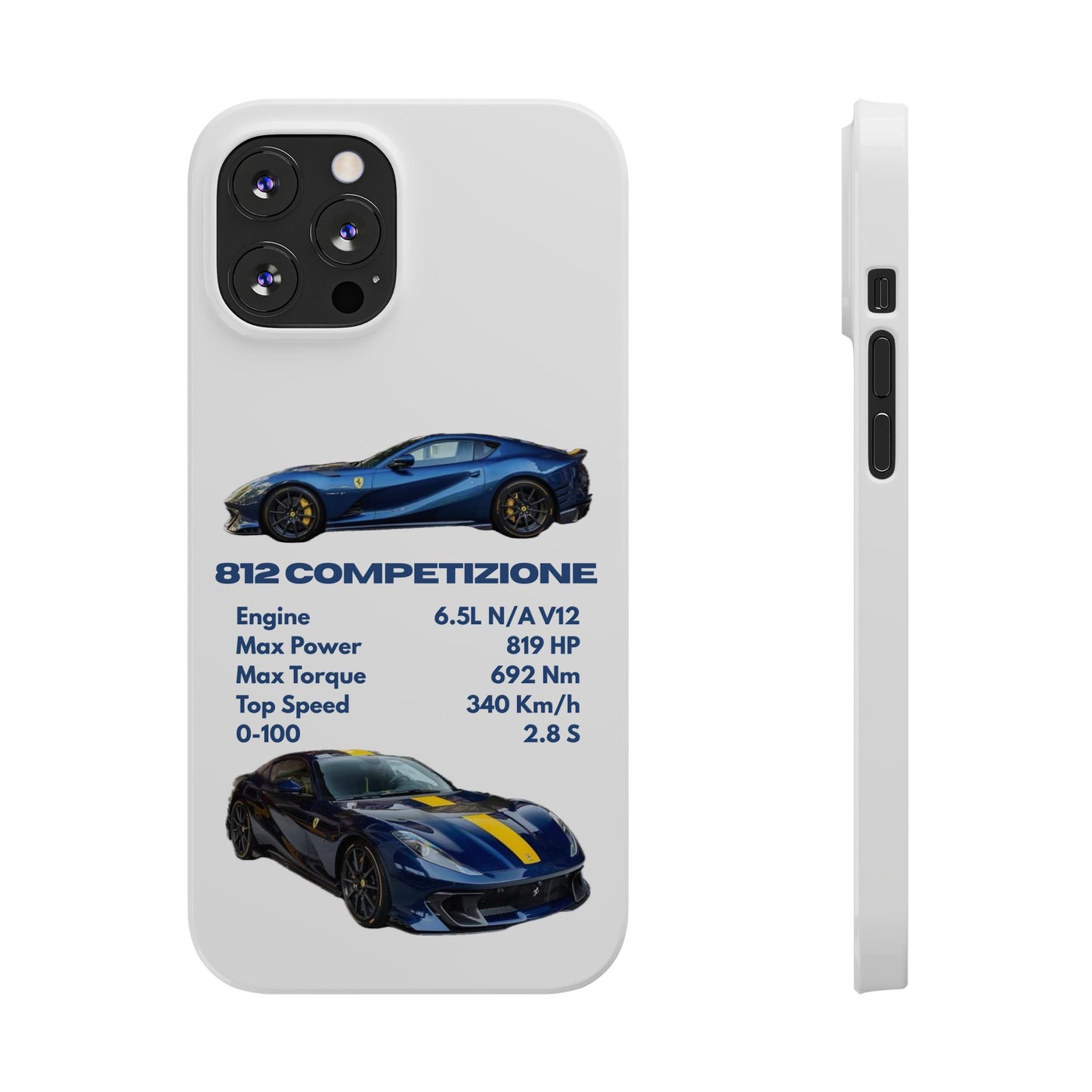 Blue Ferrari 812 Competizione Phone Case