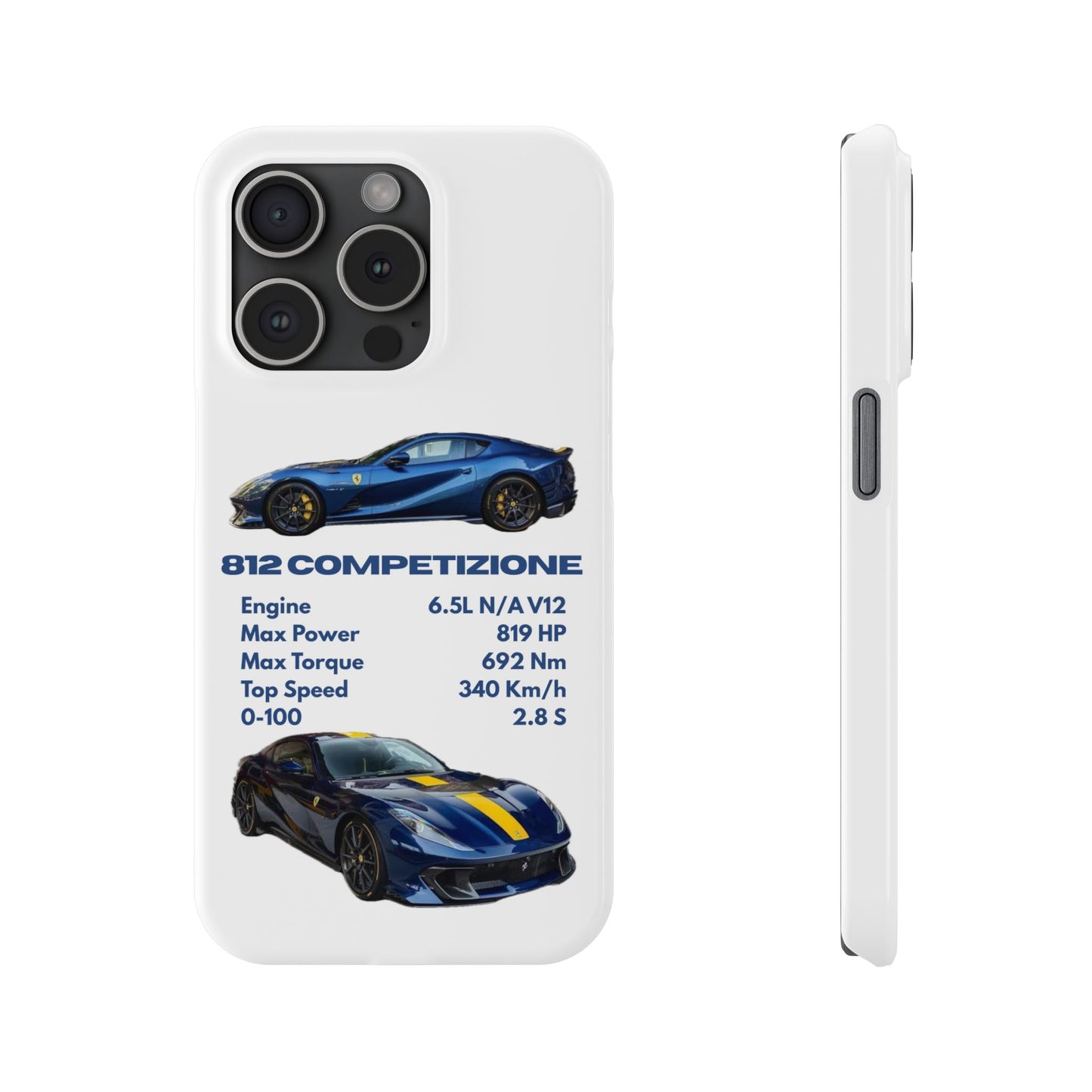 Blue Ferrari 812 Competizione Phone Case