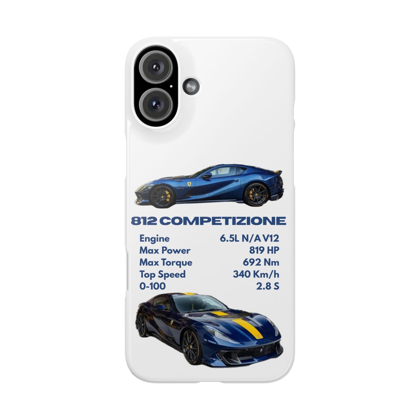 Blue Ferrari 812 Competizione Phone Case