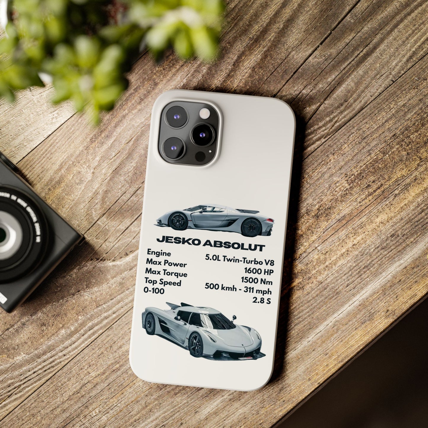 White Koenigsegg Jesko Absolut Phone Case