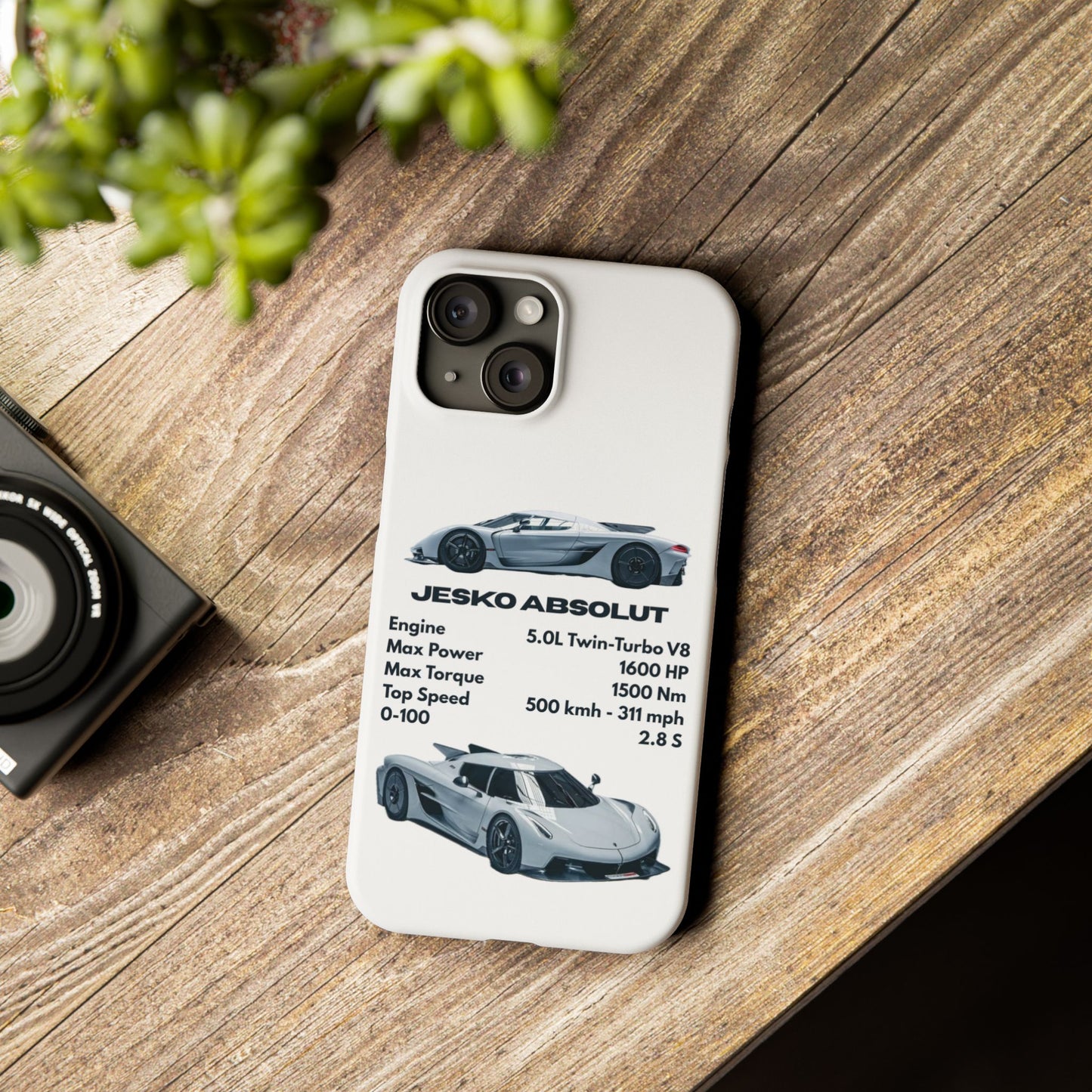 White Koenigsegg Jesko Absolut Phone Case