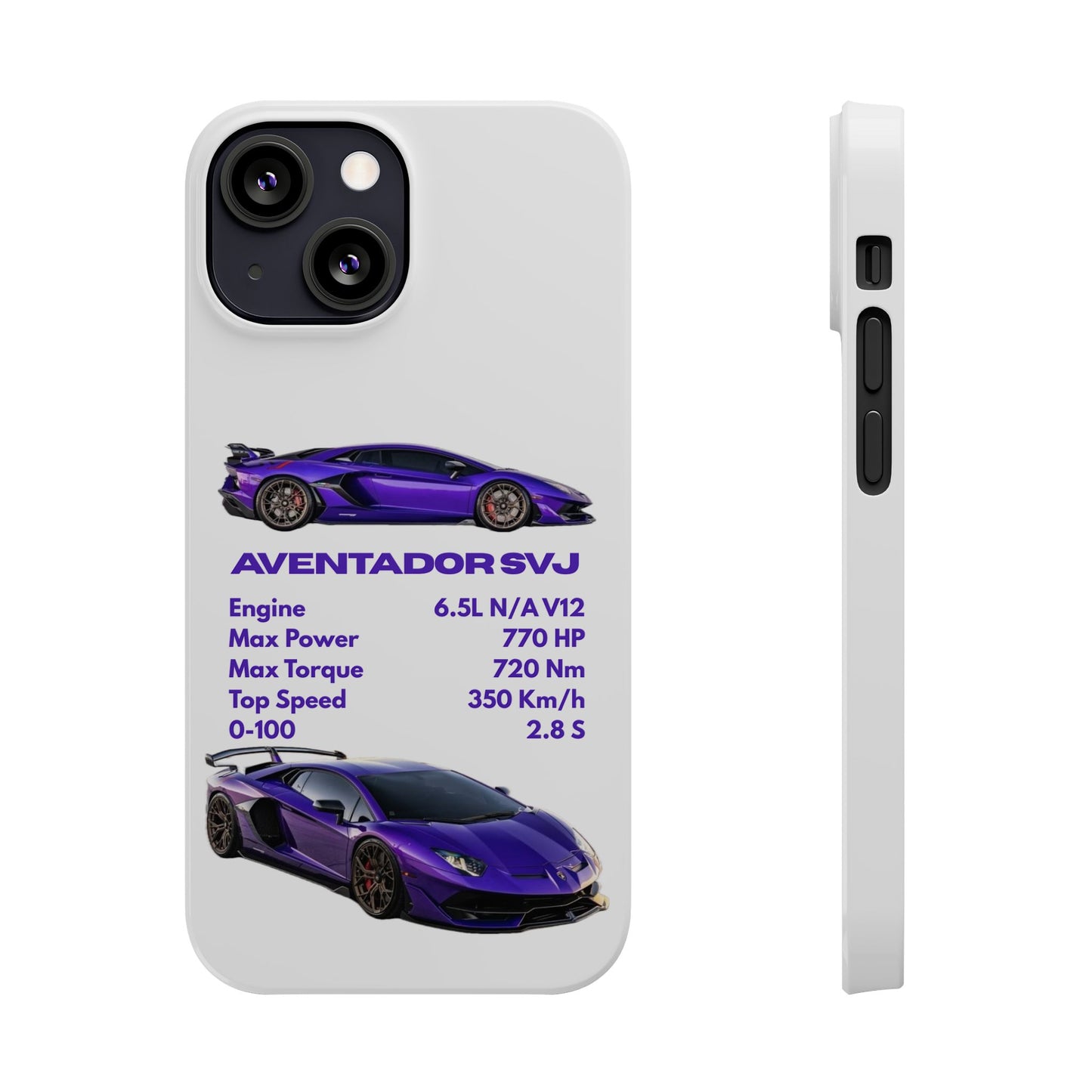 Purple Lamborghini Aventador SVJ Phone Case