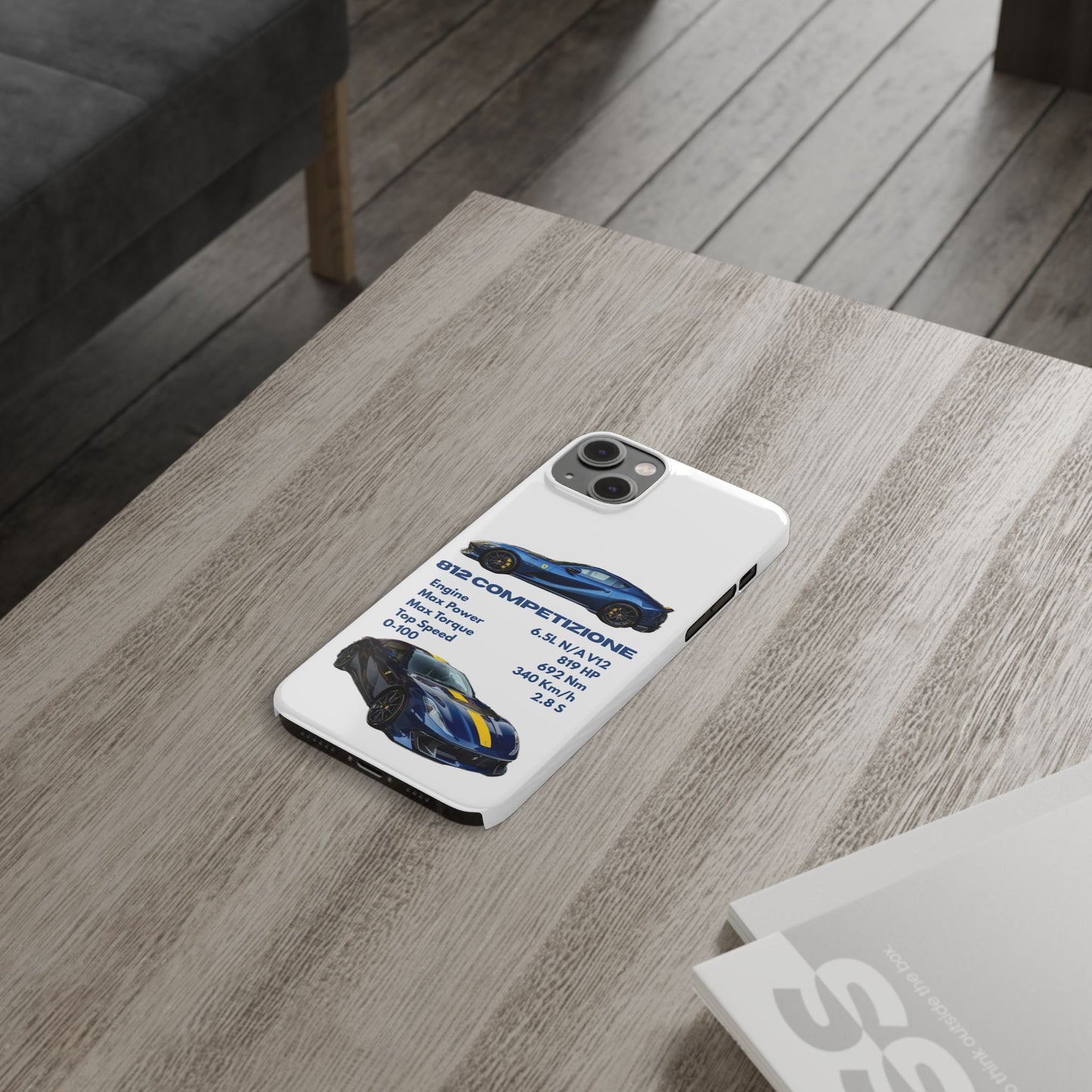 Blue Ferrari 812 Competizione Phone Case