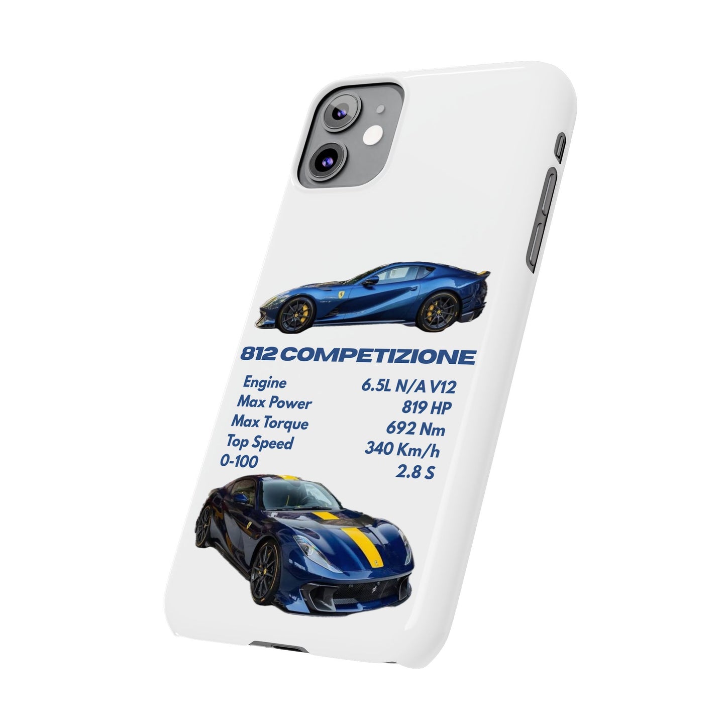 Blue Ferrari 812 Competizione Phone Case