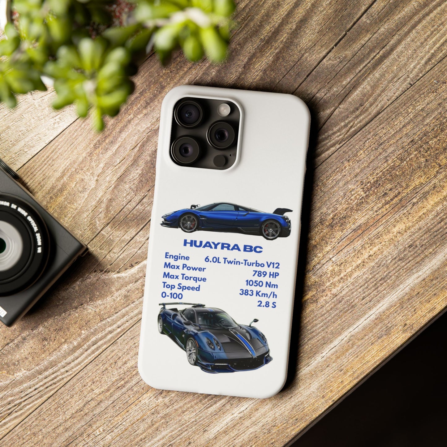 Blue Pagani Huayra BC Phone Case