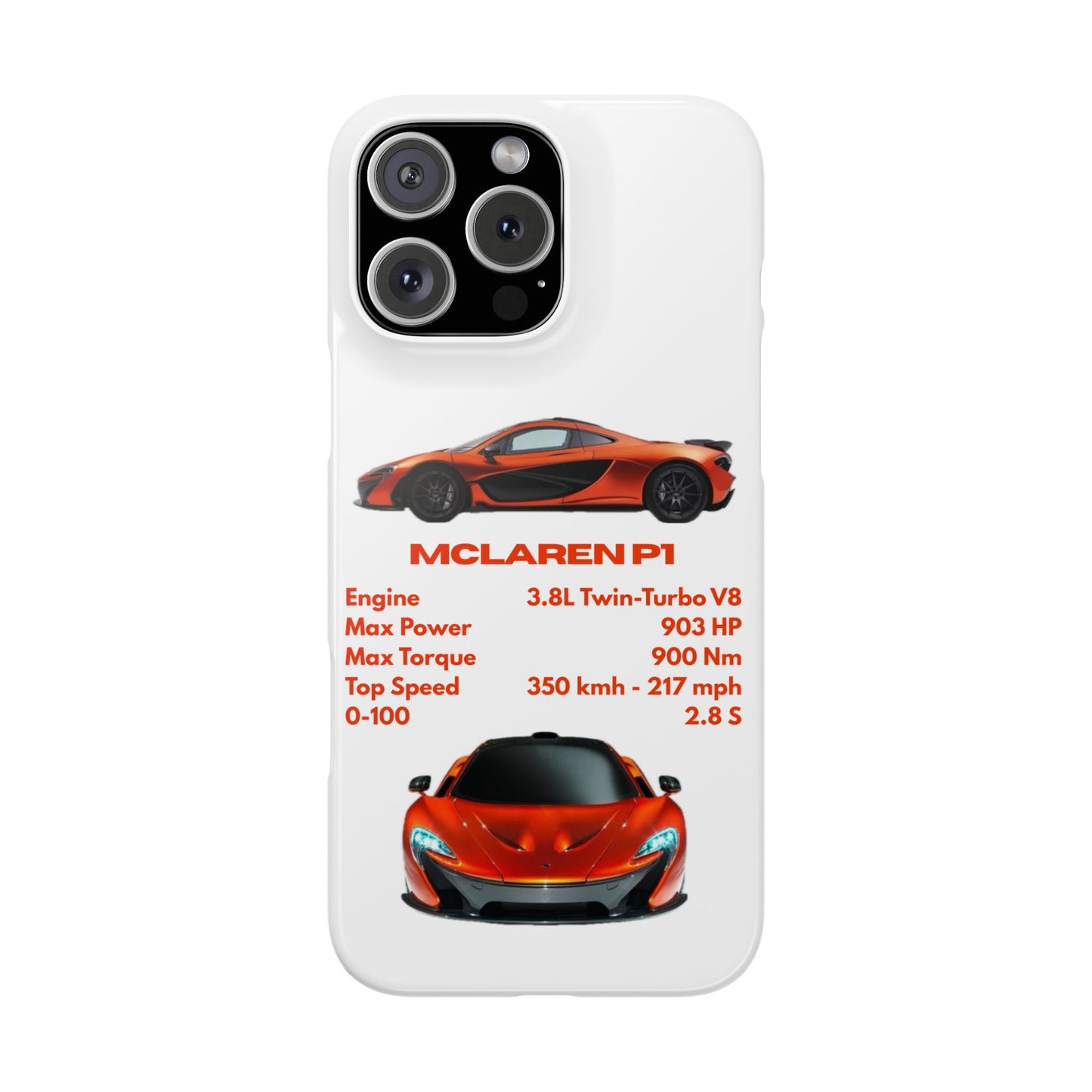 Orange McLaren P1 Phone Case