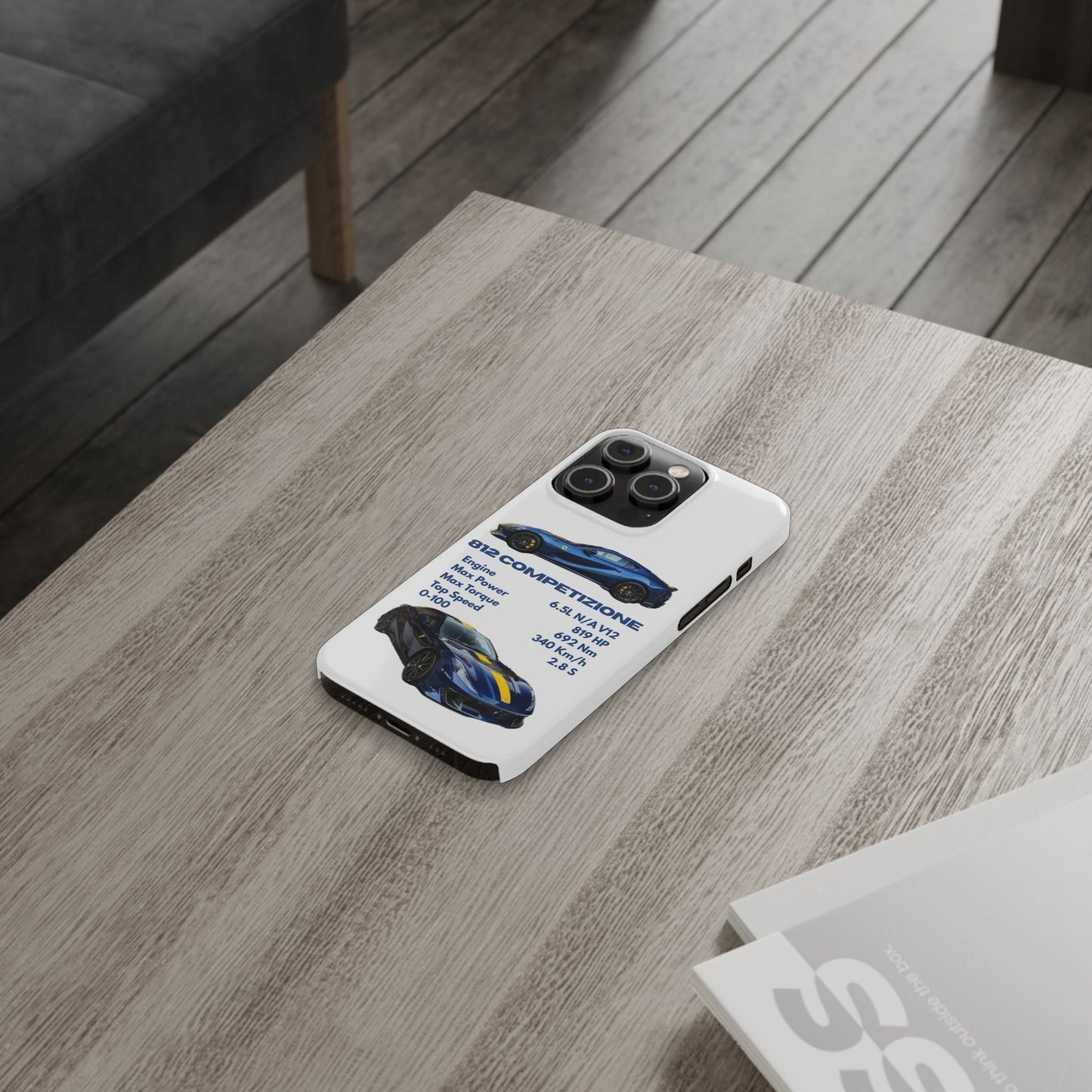 Blue Ferrari 812 Competizione Phone Case