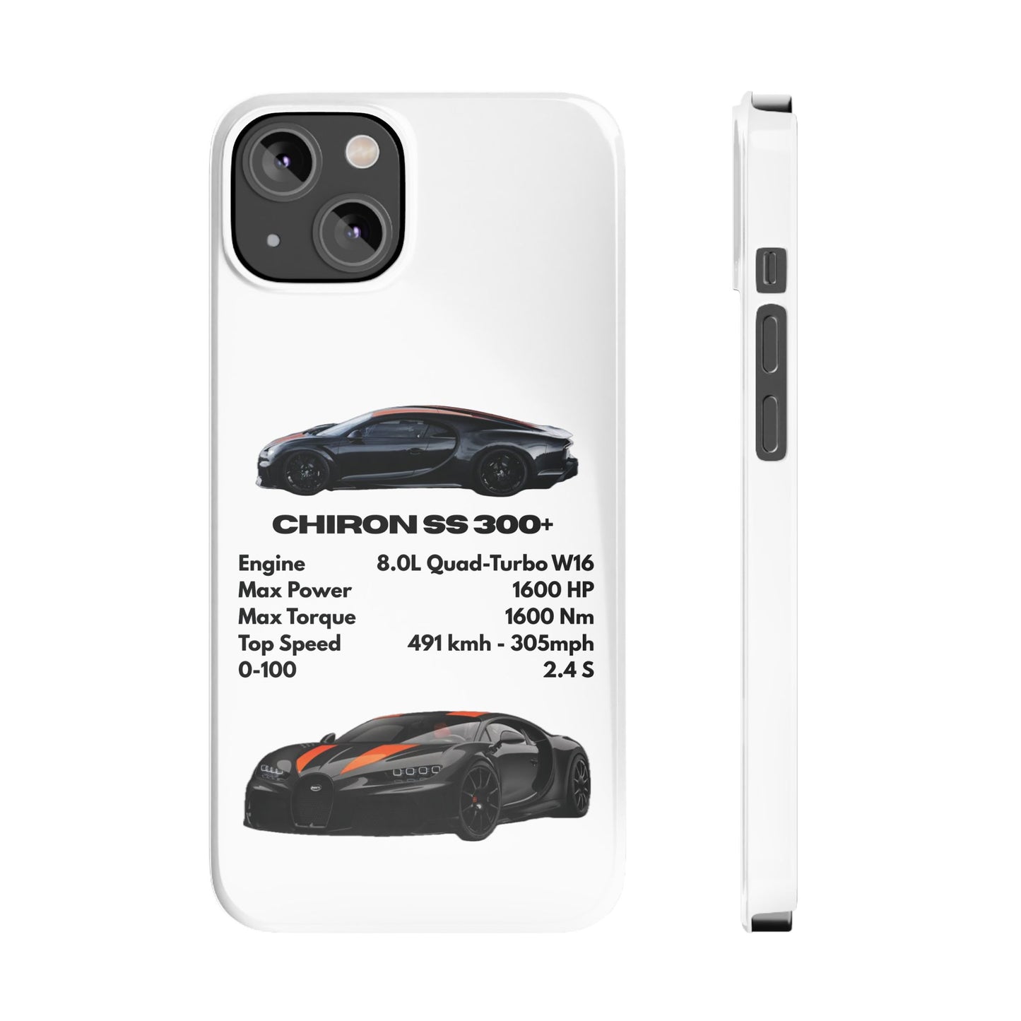 Black Bugatti Chiron Super Sport 300+ Phone Case