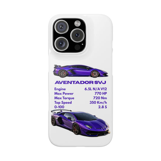 Purple Lamborghini Aventador SVJ Phone Case