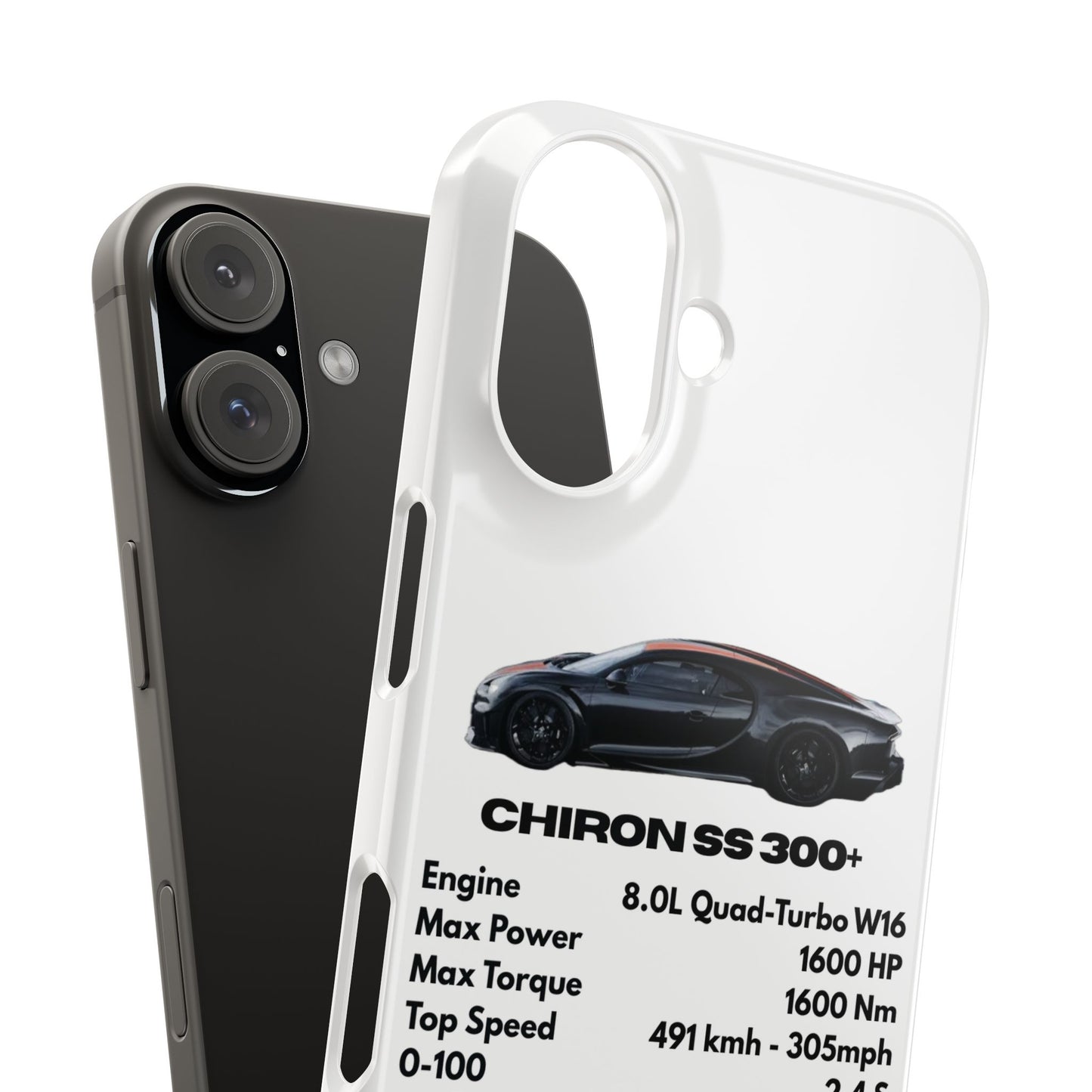 Black Bugatti Chiron Super Sport 300+ Phone Case