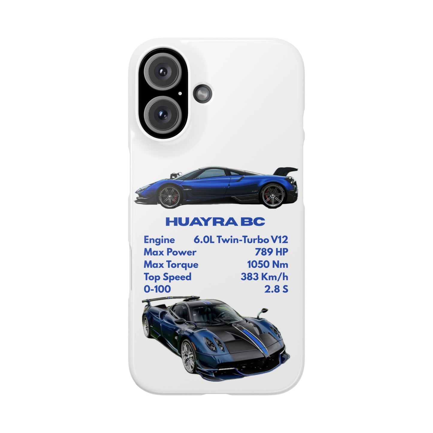 Blue Pagani Huayra BC Phone Case