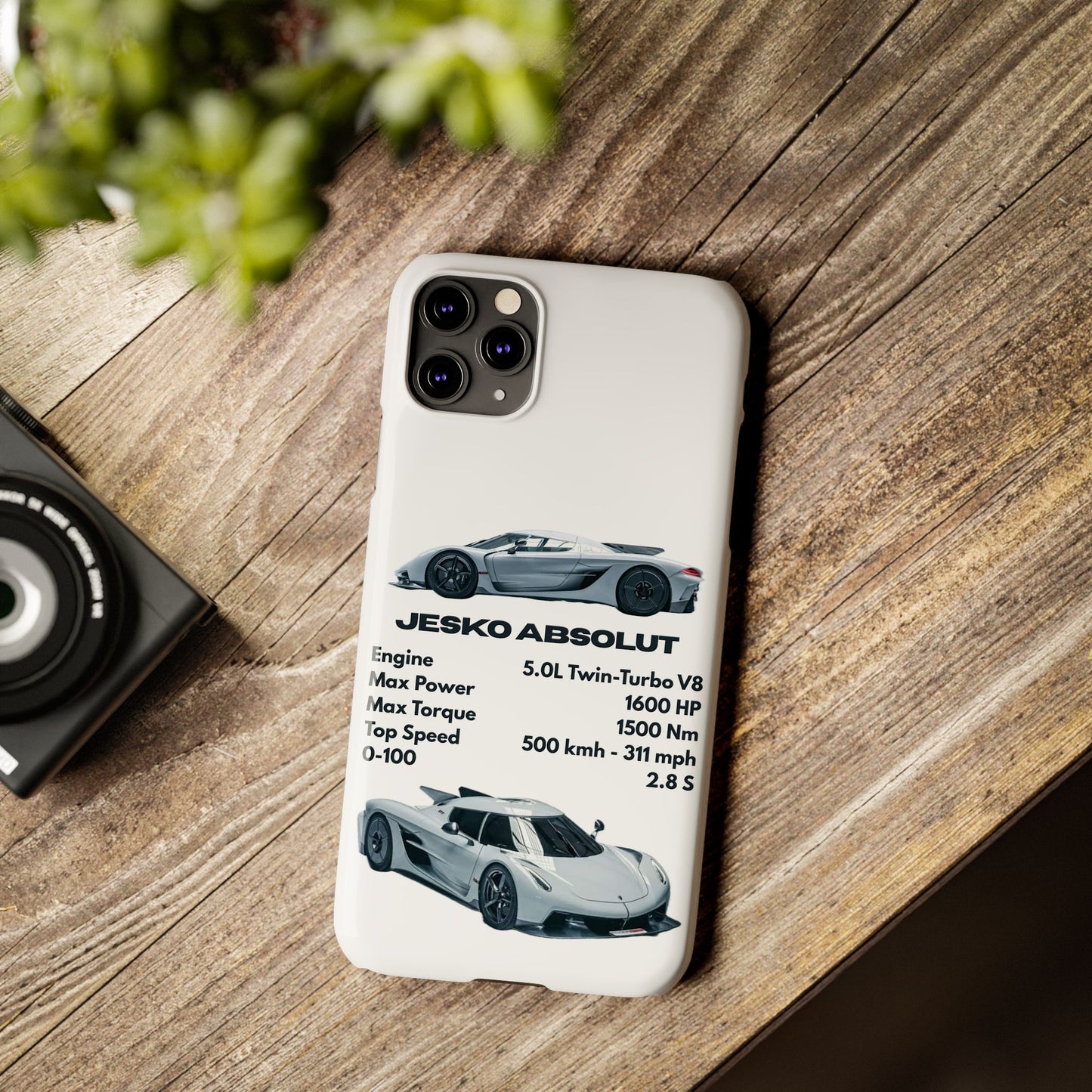 White Koenigsegg Jesko Absolut Phone Case