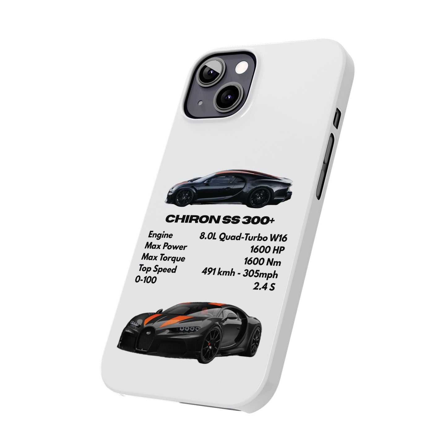 Black Bugatti Chiron Super Sport 300+ Phone Case