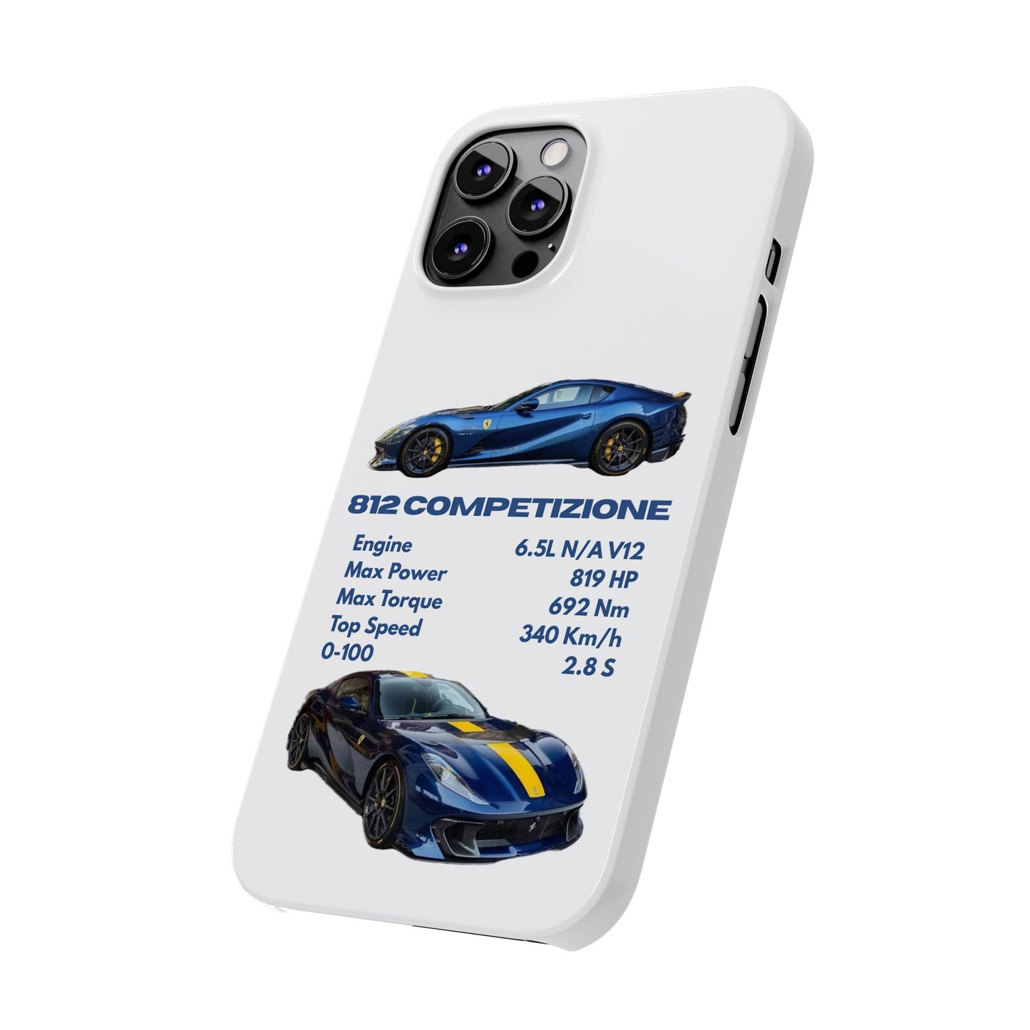 Blue Ferrari 812 Competizione Phone Case