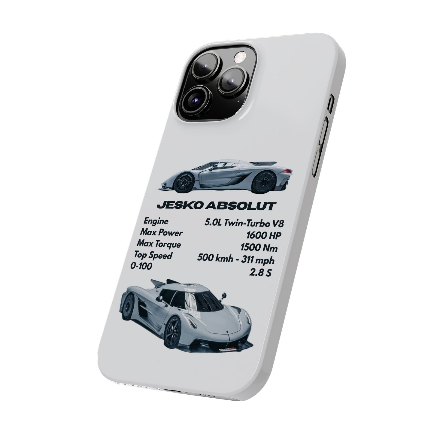 White Koenigsegg Jesko Absolut Phone Case