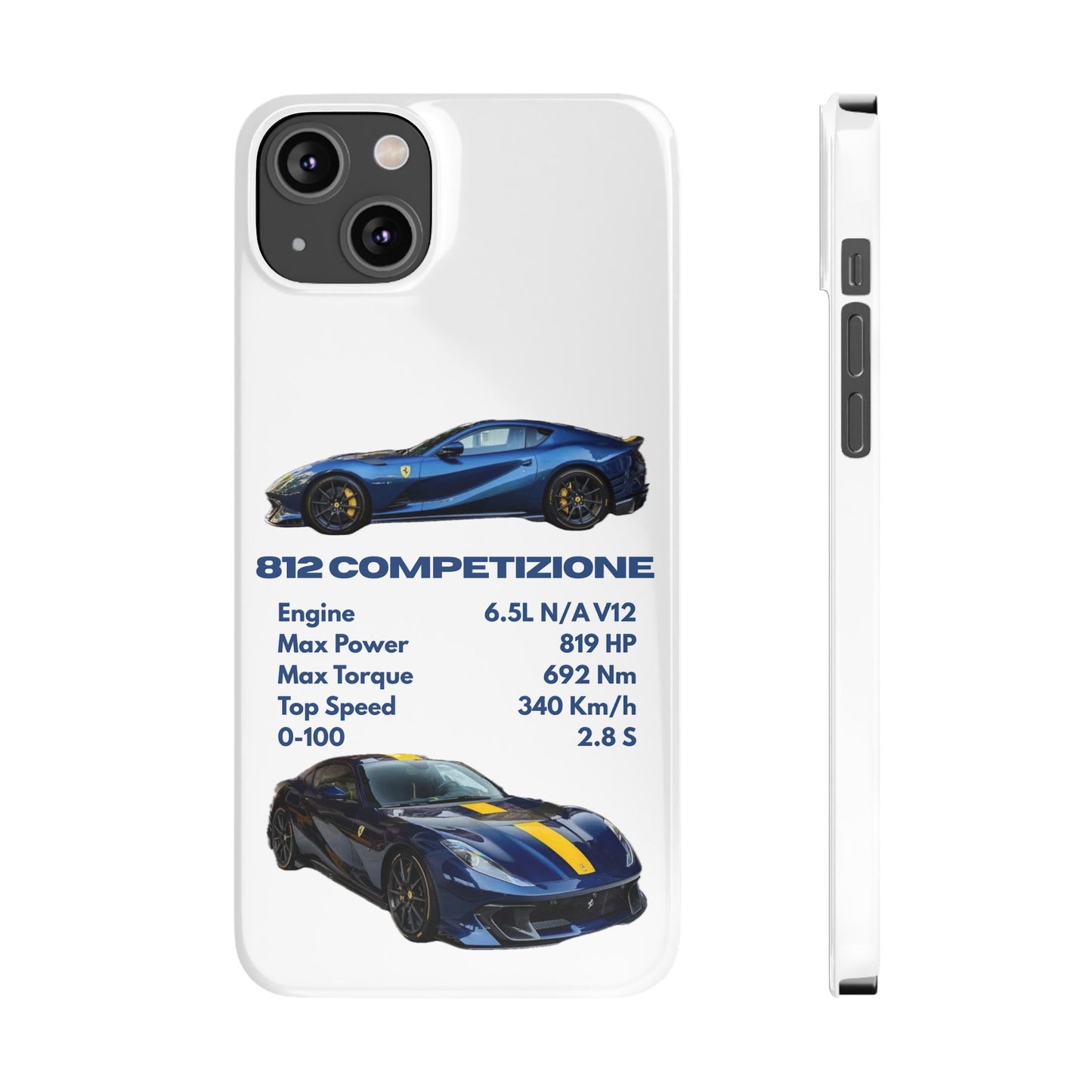 Blue Ferrari 812 Competizione Phone Case