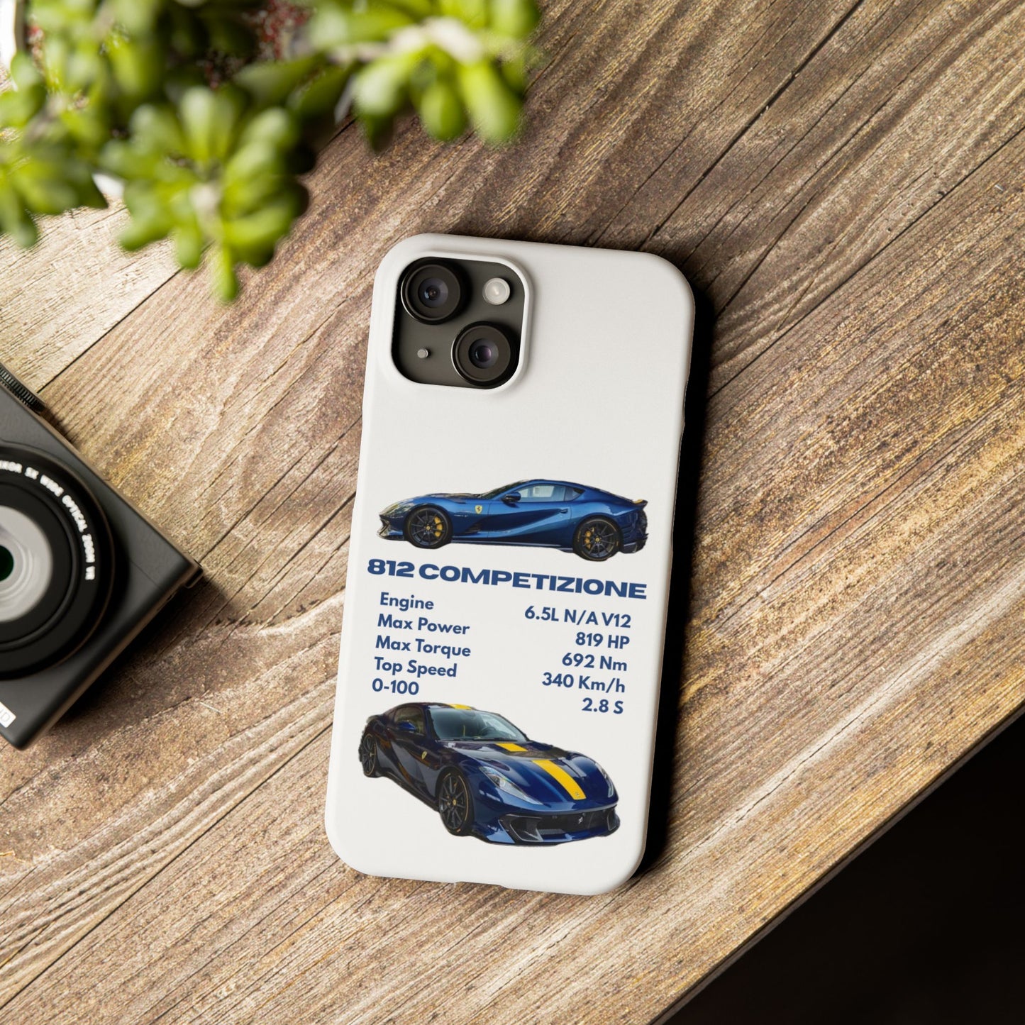 Blue Ferrari 812 Competizione Phone Case