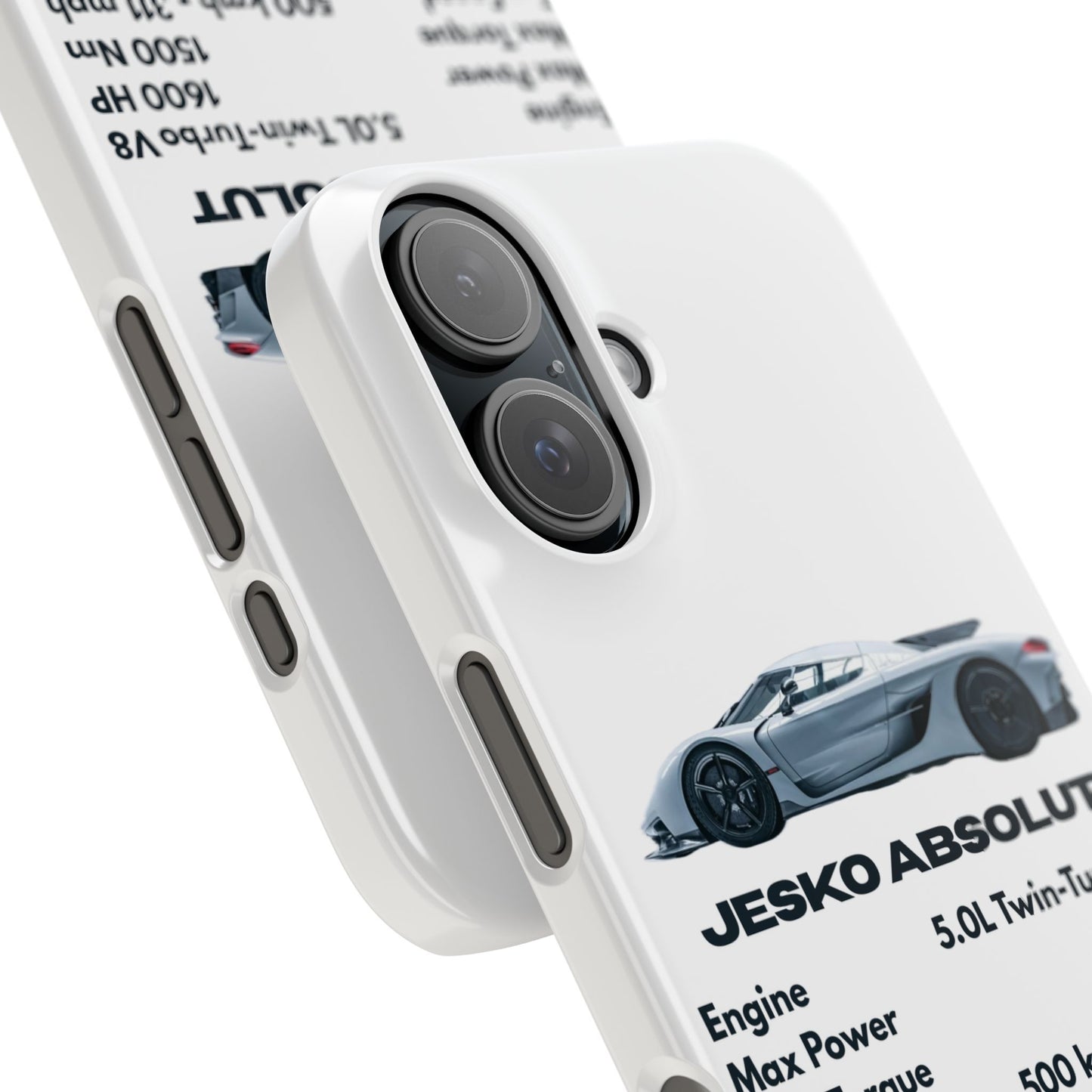 White Koenigsegg Jesko Absolut Phone Case