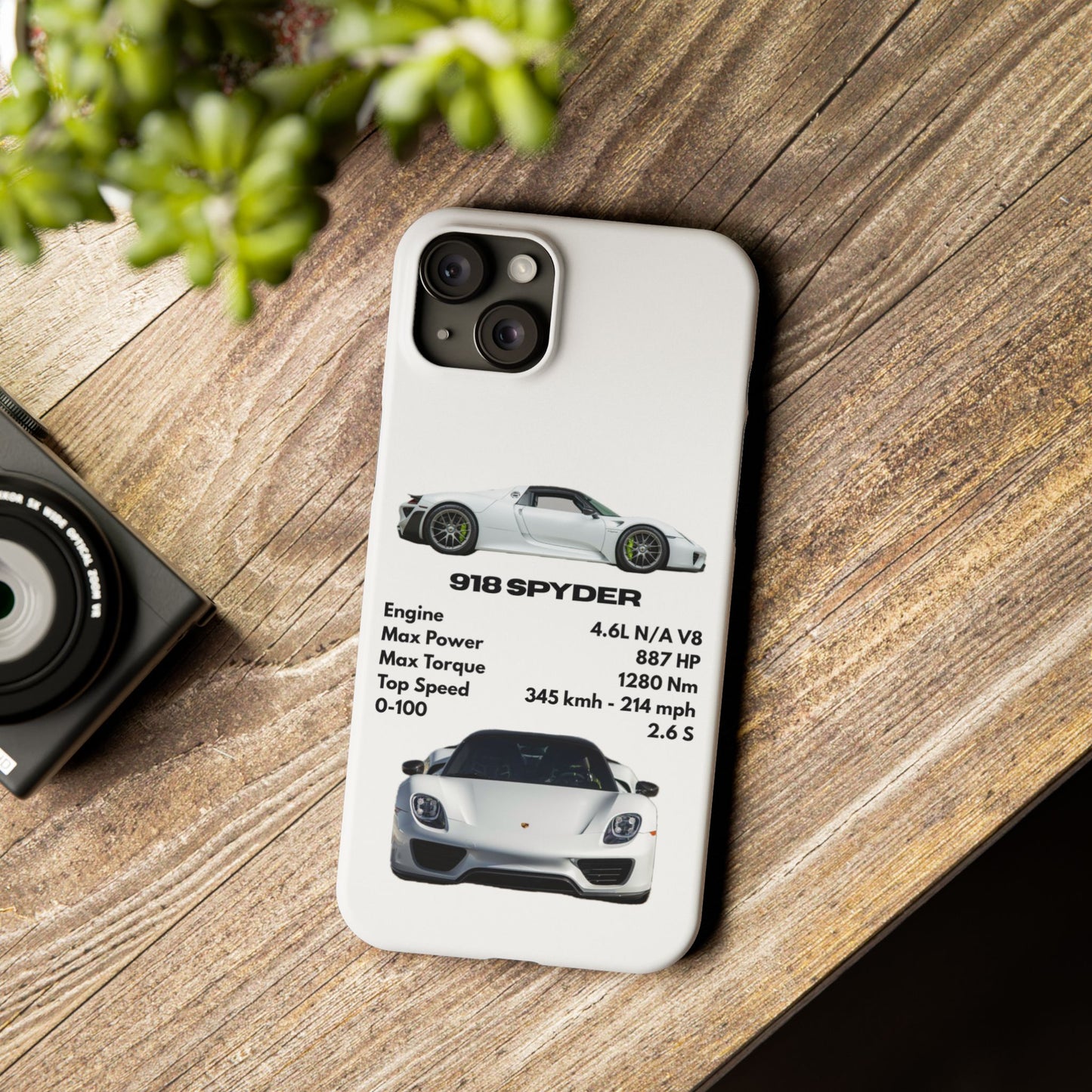 White Porsche 918 Spyder Phone Case