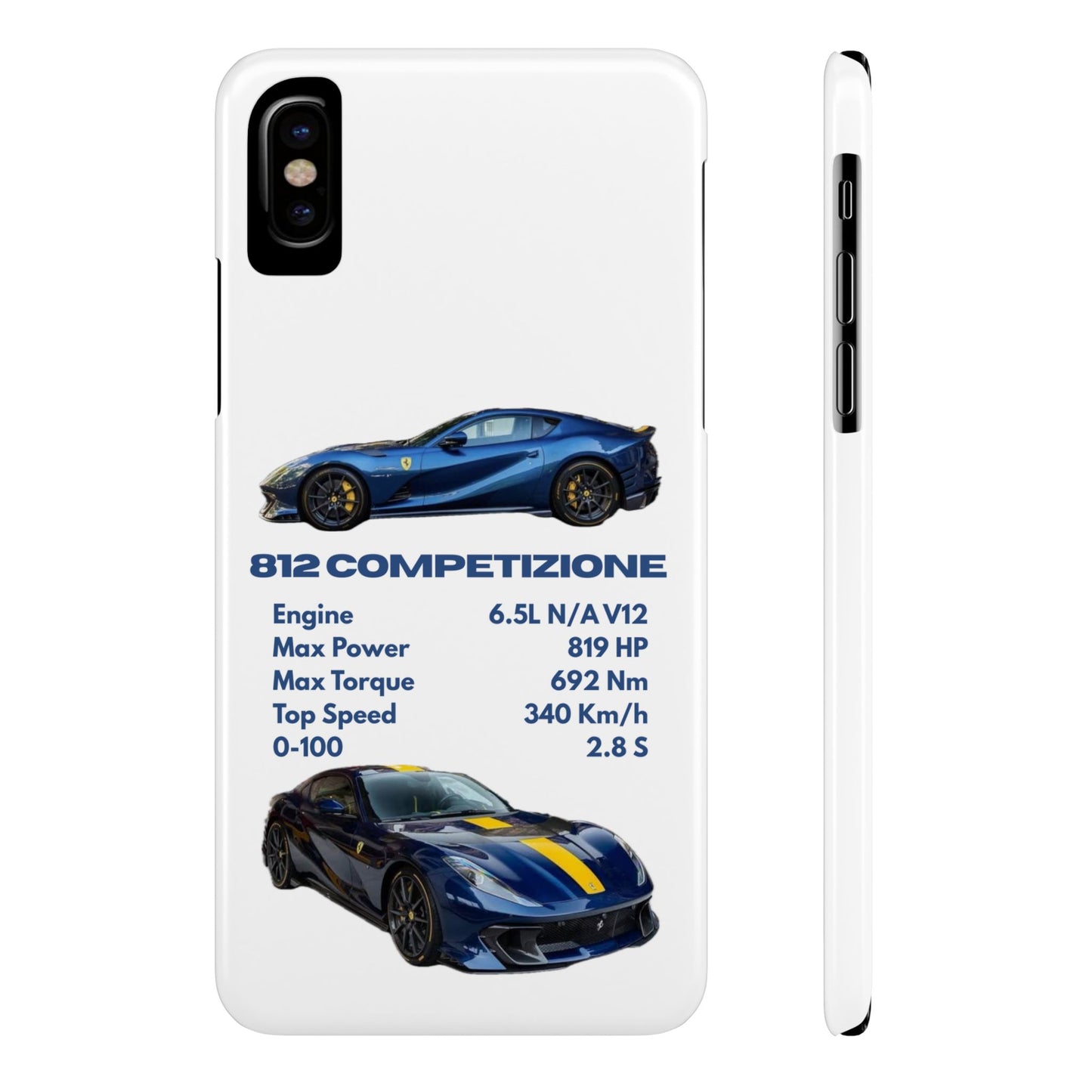 Blue Ferrari 812 Competizione Phone Case
