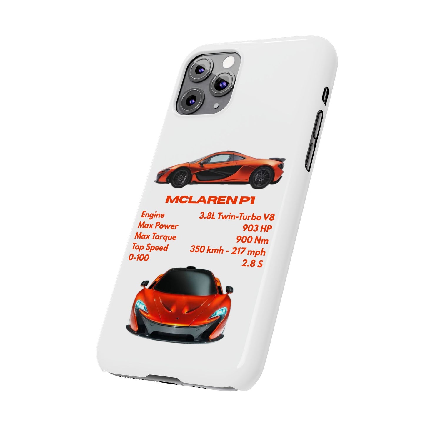 Orange McLaren P1 Phone Case