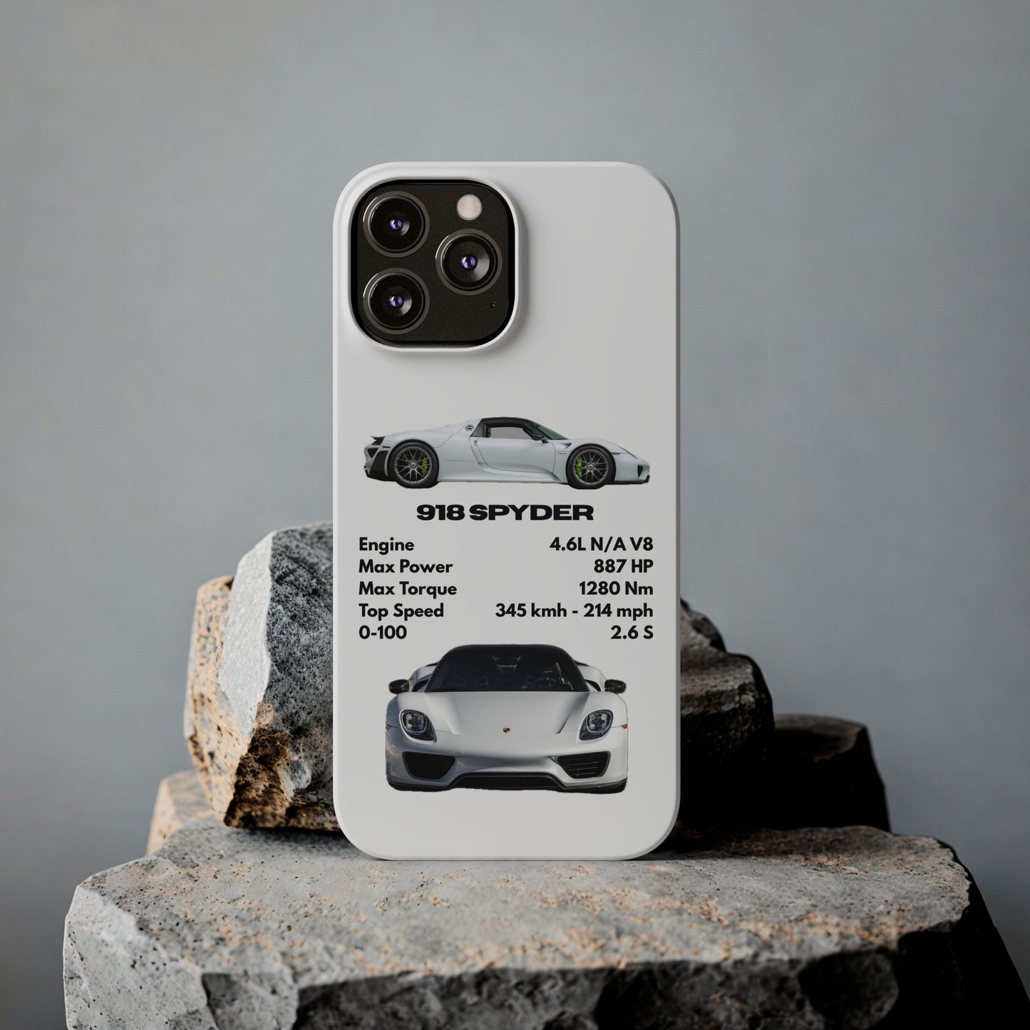 White Porsche 918 Spyder Phone Case