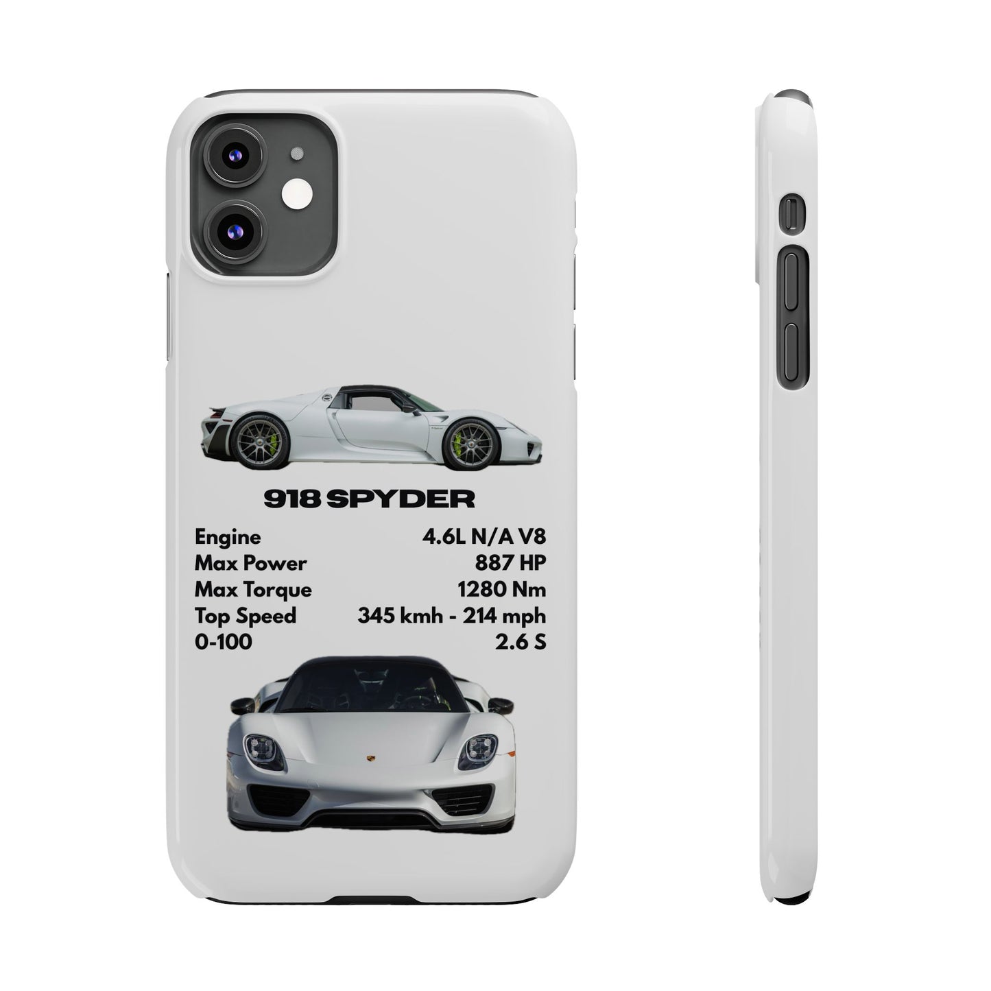 White Porsche 918 Spyder Phone Case