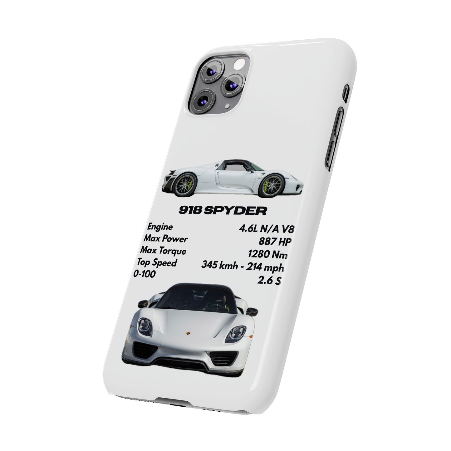 White Porsche 918 Spyder Phone Case