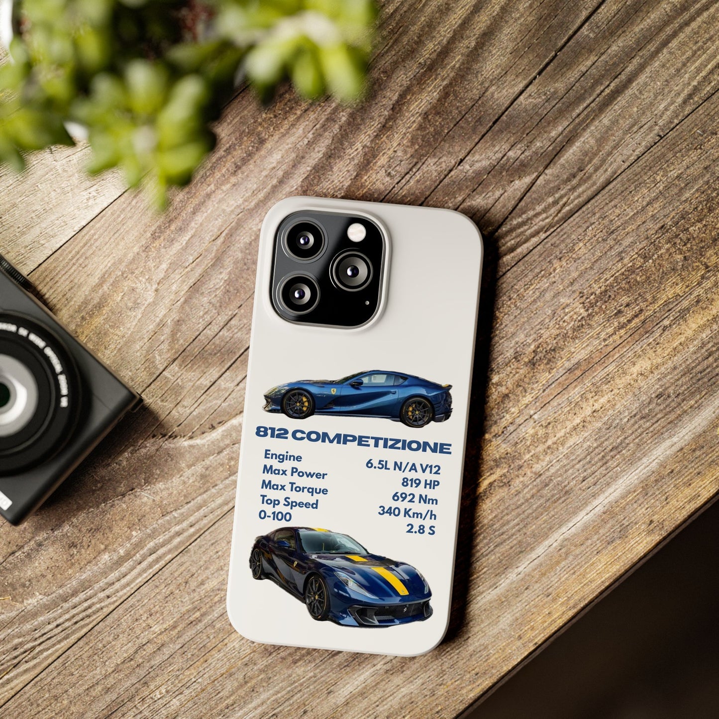 Blue Ferrari 812 Competizione Phone Case