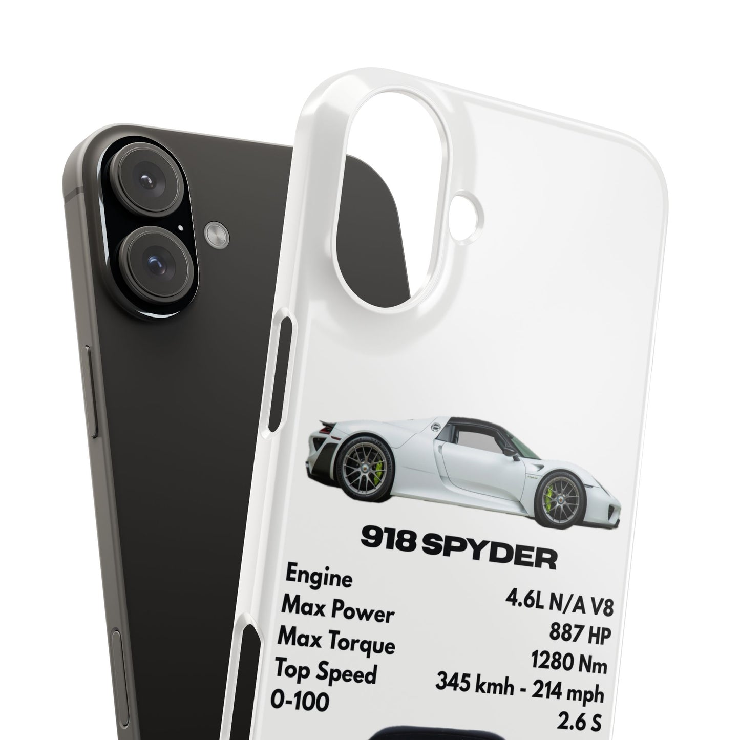 White Porsche 918 Spyder Phone Case