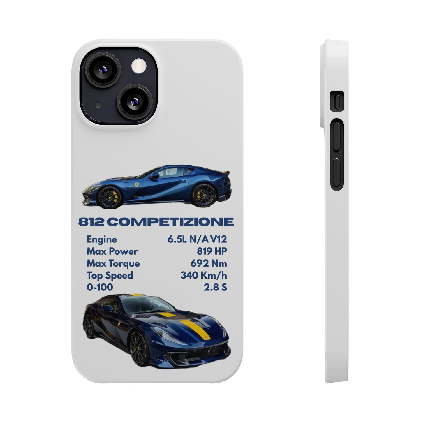Blue Ferrari 812 Competizione Phone Case
