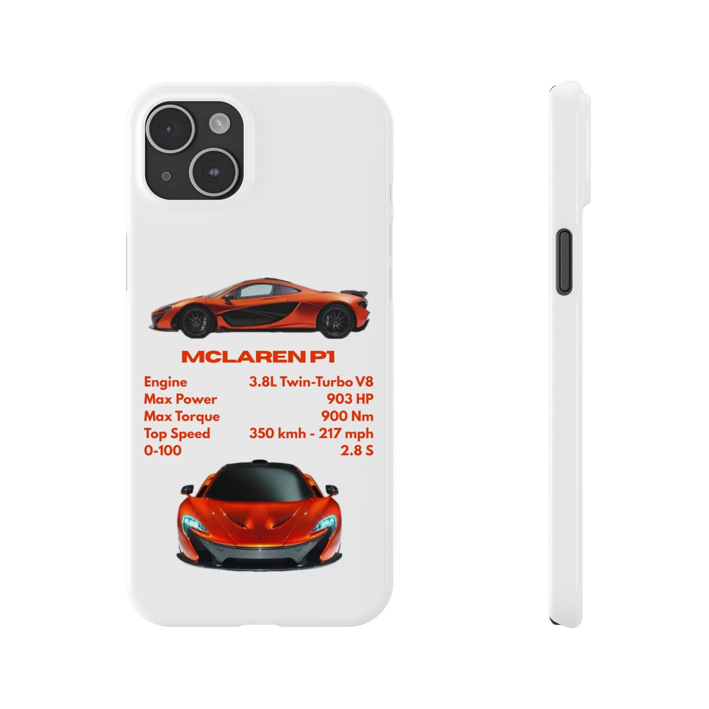 Orange McLaren P1 Phone Case