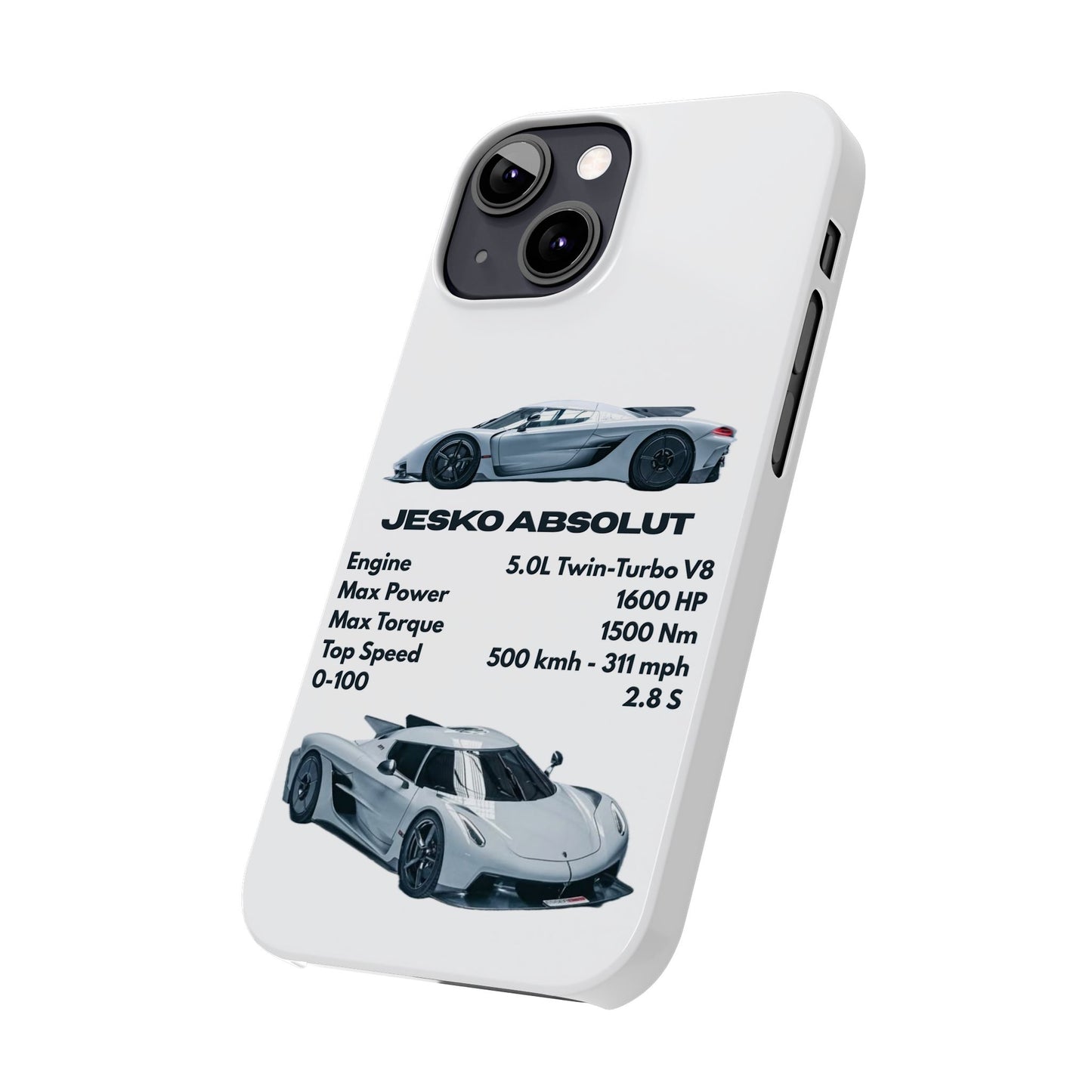 White Koenigsegg Jesko Absolut Phone Case