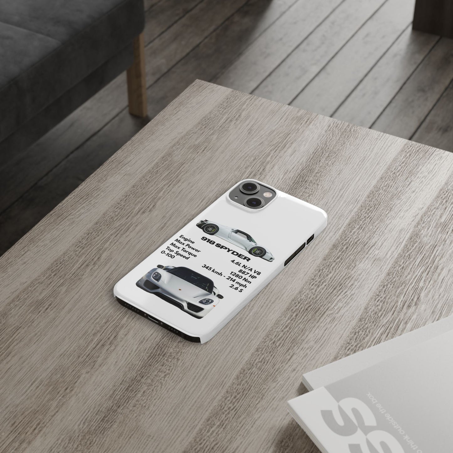 White Porsche 918 Spyder Phone Case